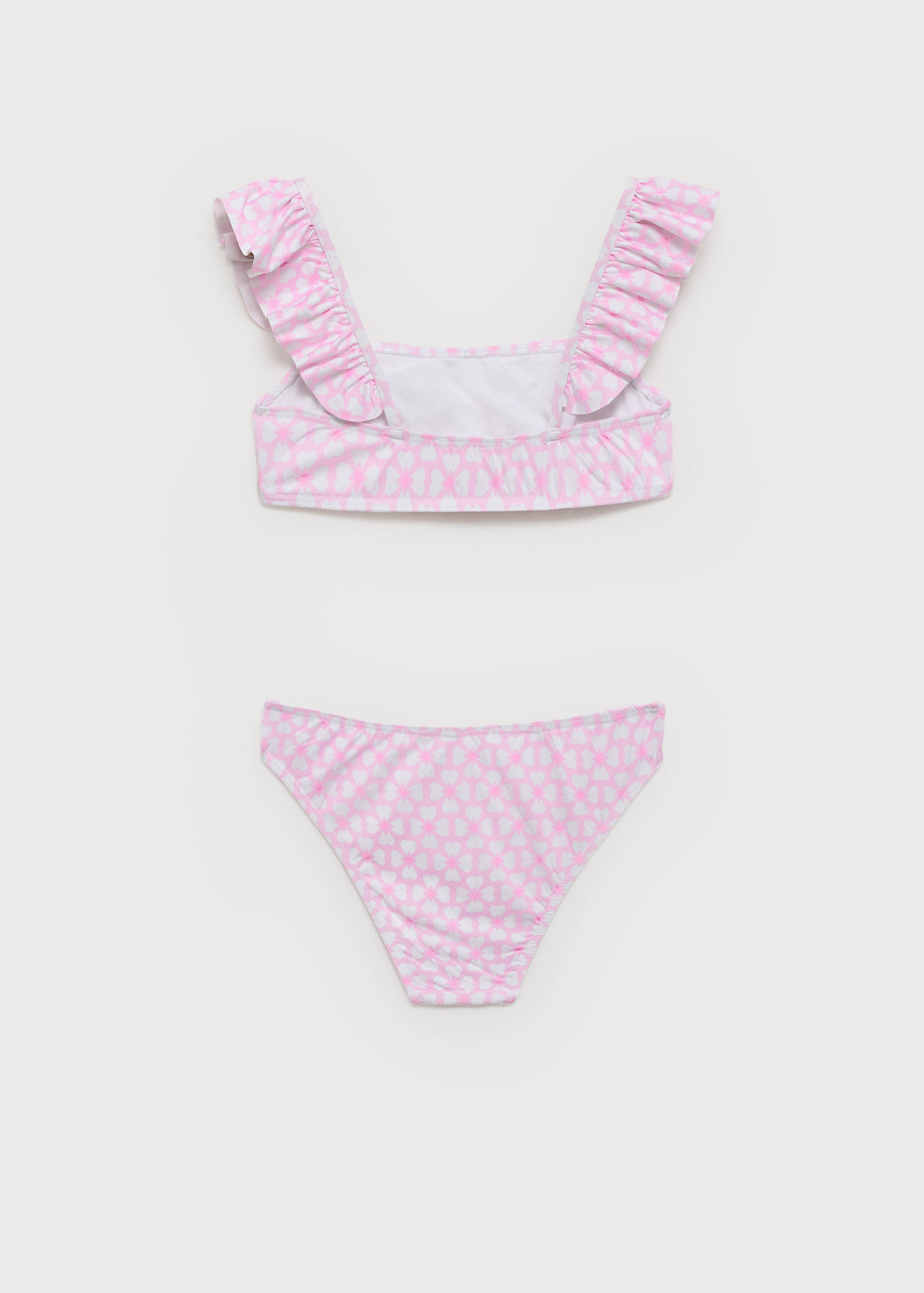 Floral bikini with ruffles - Reverse of the article