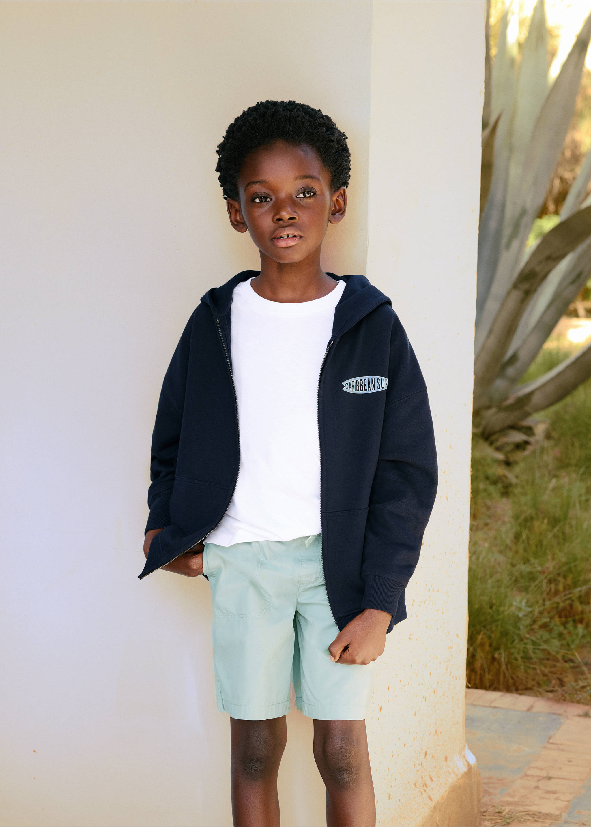 Kapuzenjacke - Detail des Artikels 6, Marineblau. Ref: 87077702-00.