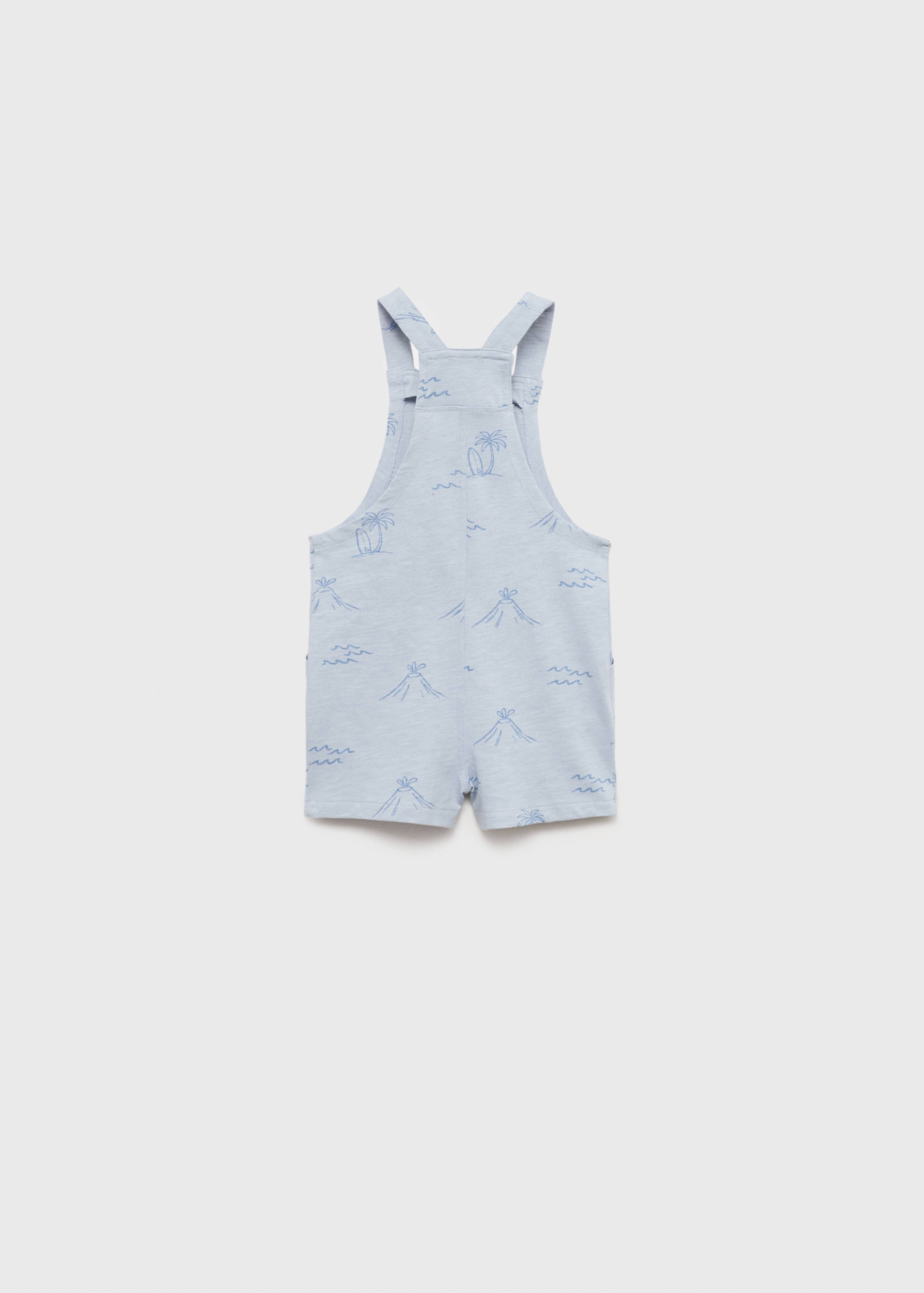 Palm-print dungarees - Reverse of the article