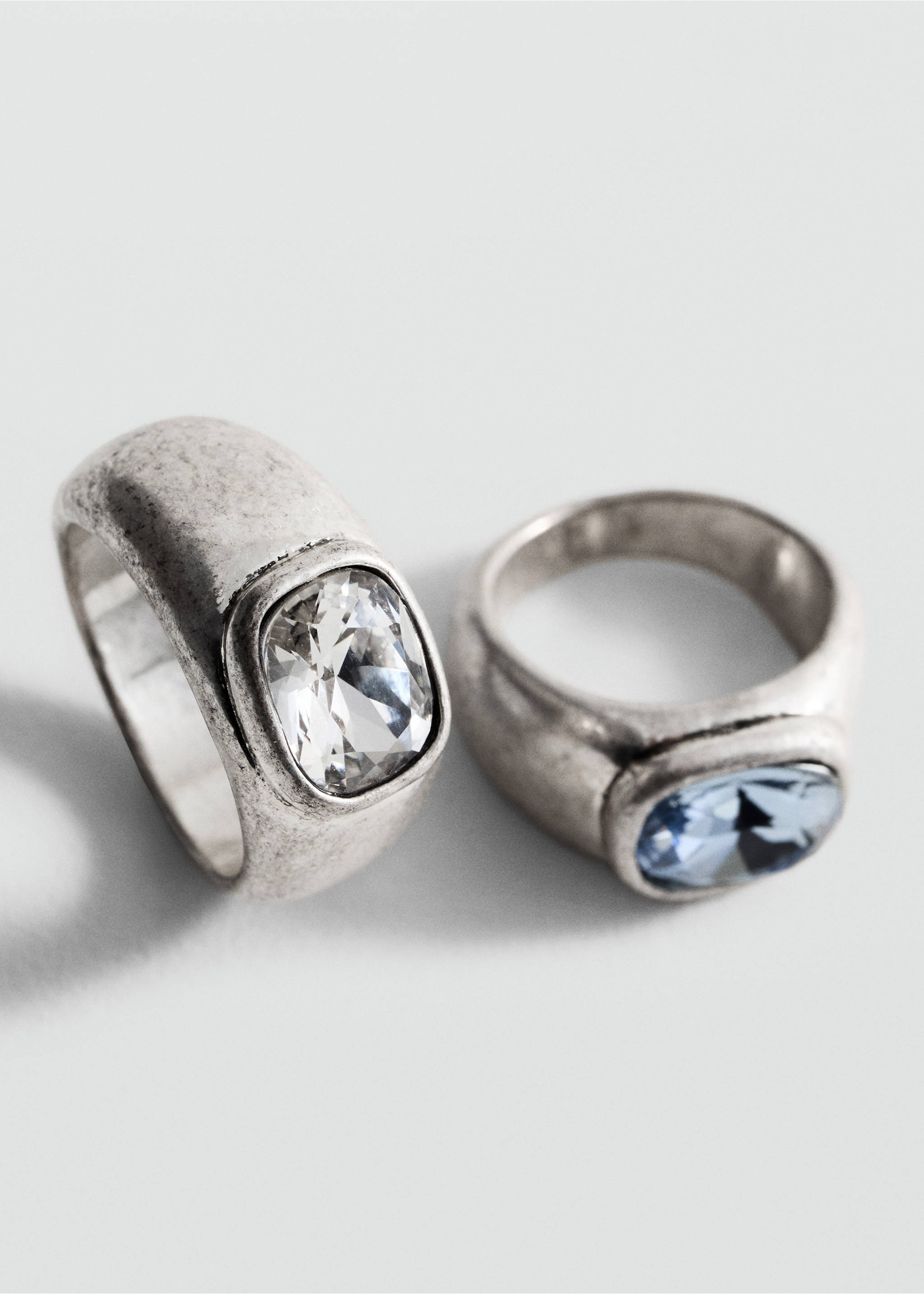 Crystal rings set - Medium plane, Silver. Ref: 87077709-00.