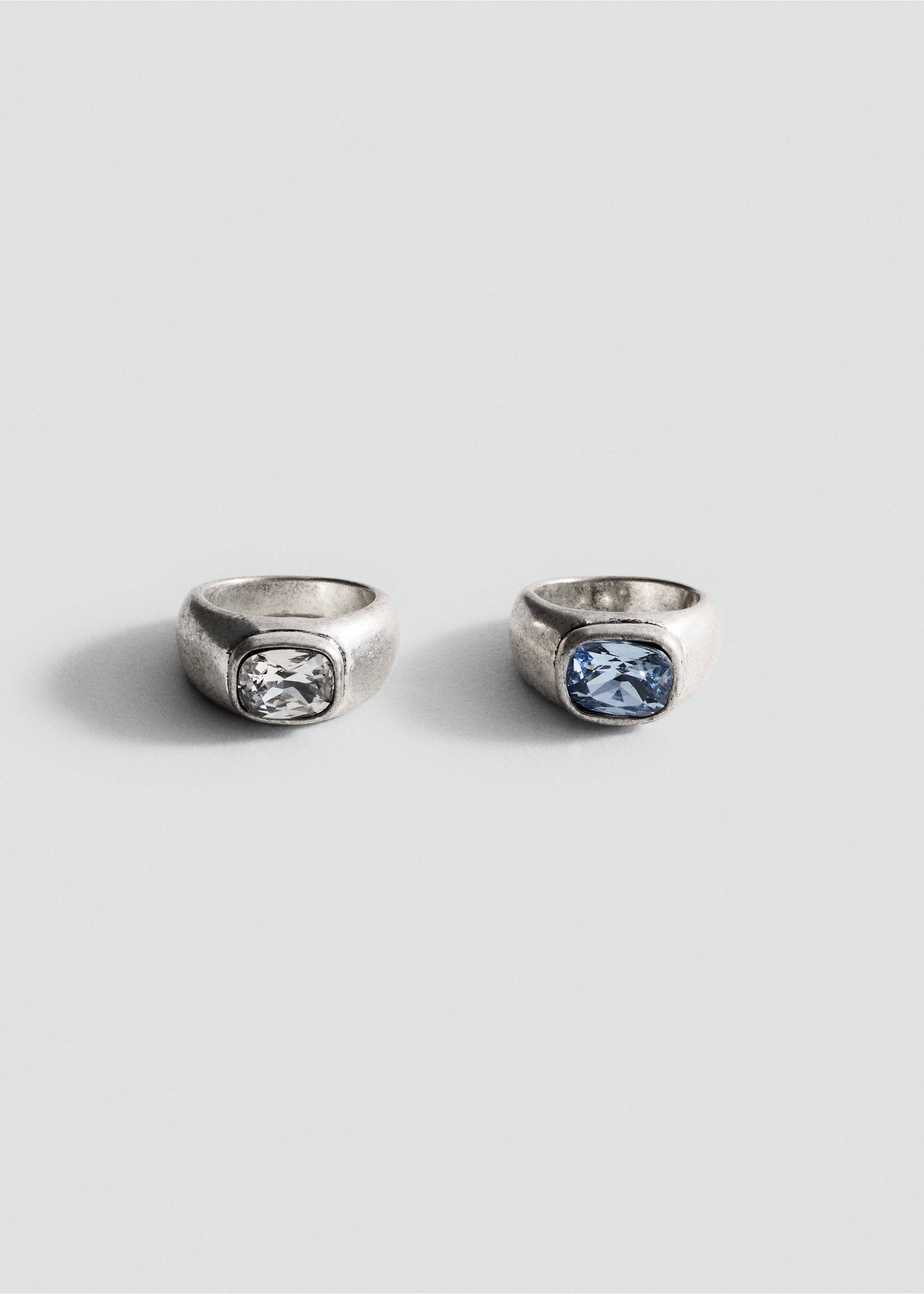 Kristall ringar set - Artikel utan modell, Silverfärgad. Ref: 87077709-00.