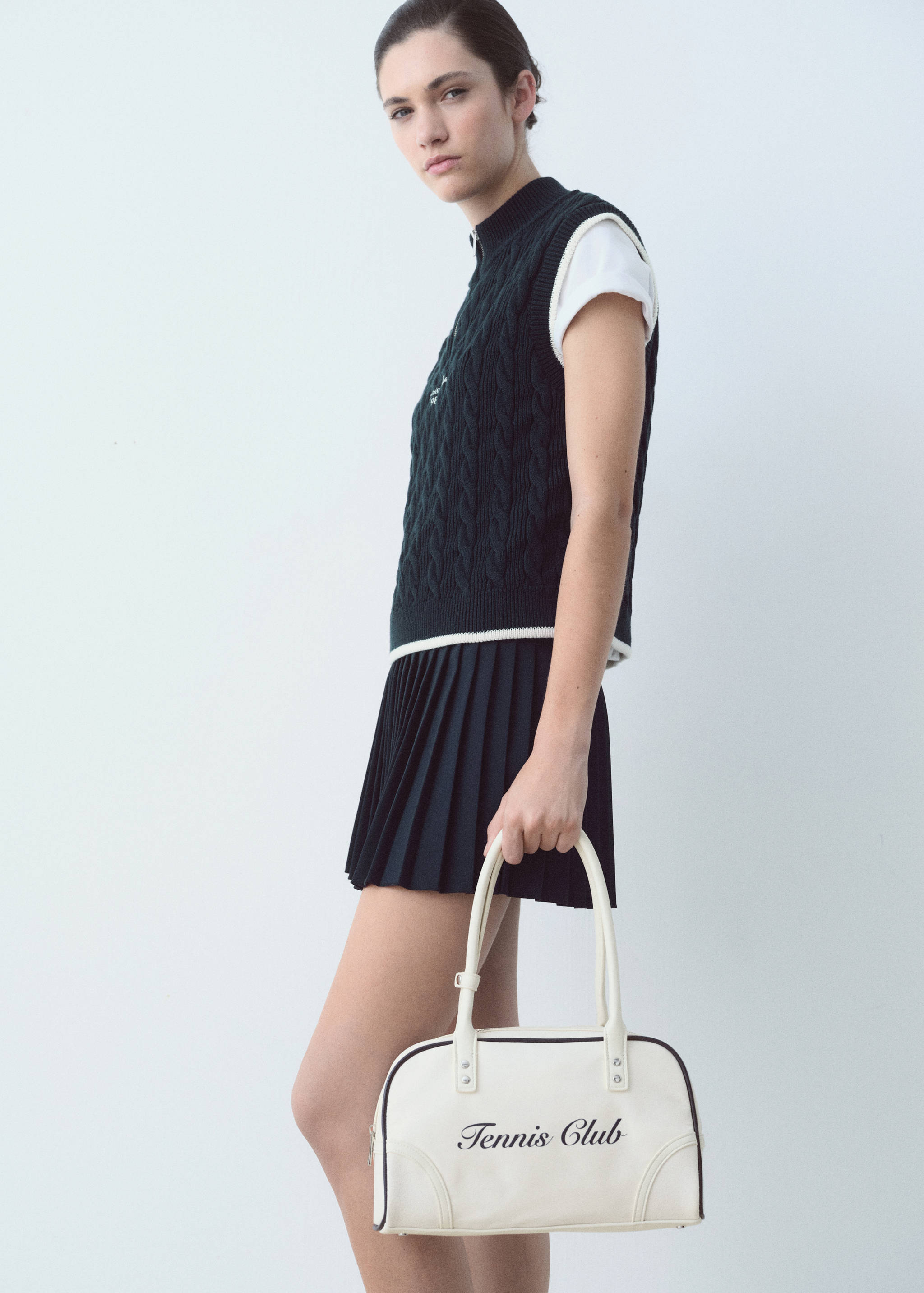 Torba za nošenje preko ramena s printom poruke - Opći prikaz