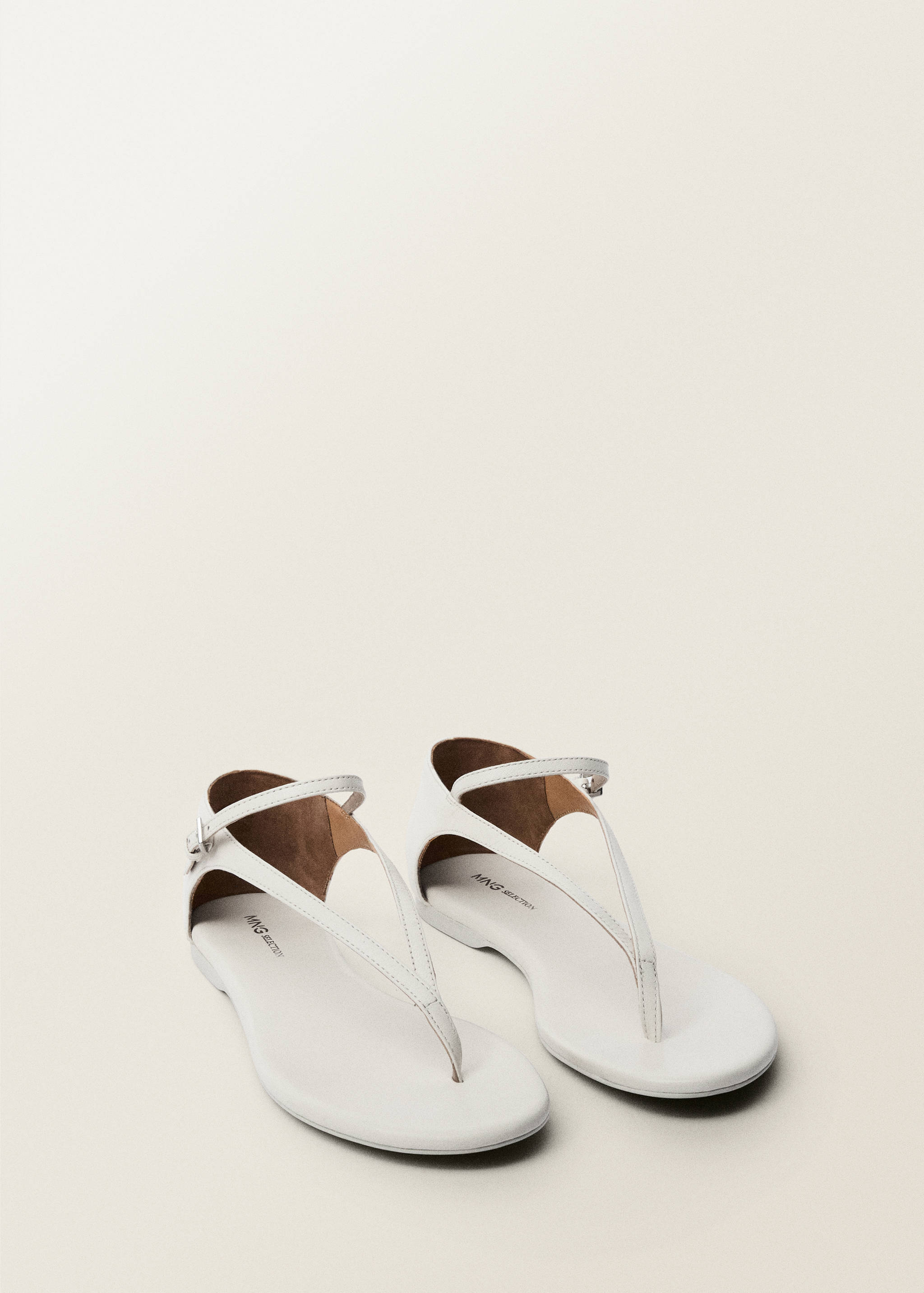 Leather straps sandals - Medium plane