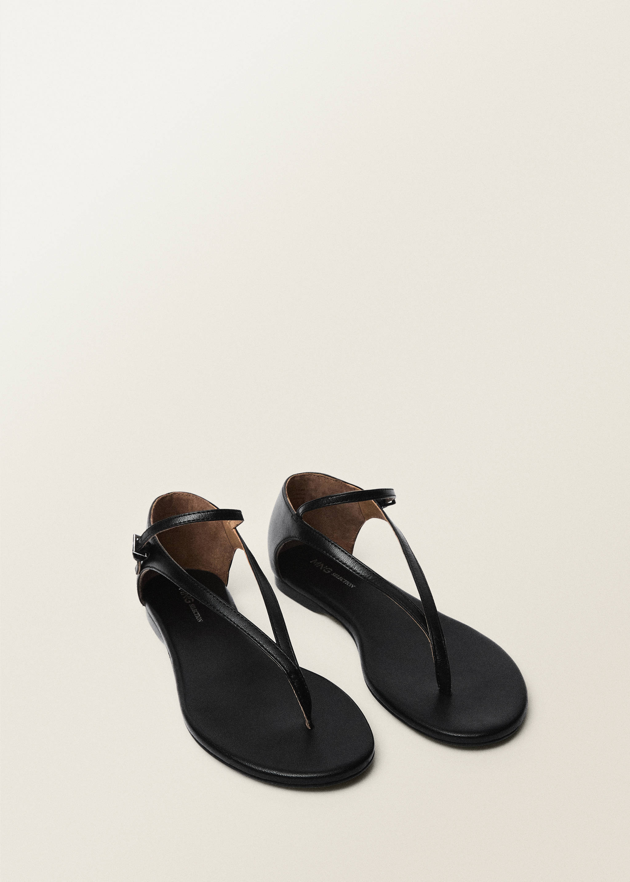 Leather straps sandals - Medium plane