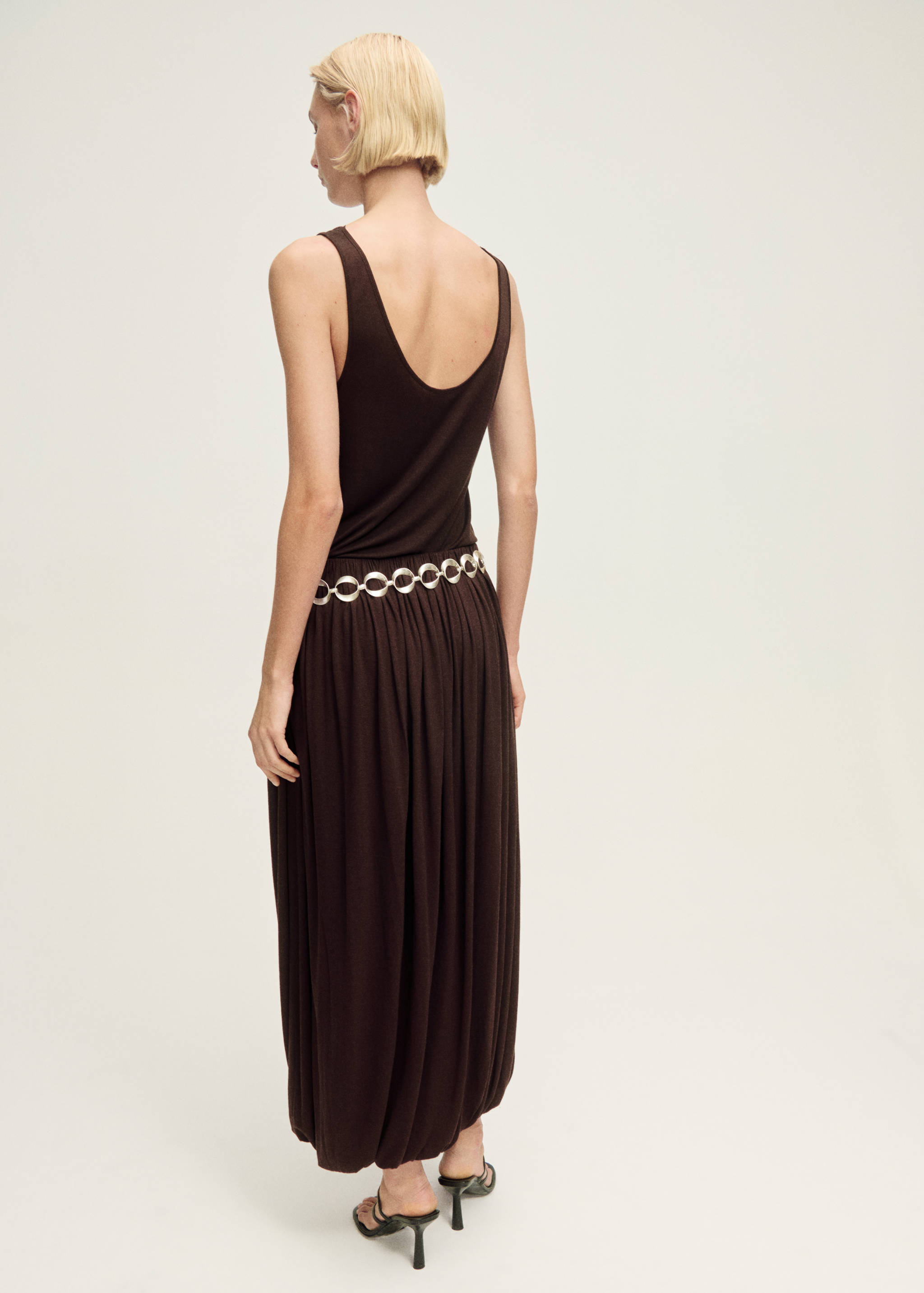 Low-neck lyocell top - Reverse of the article