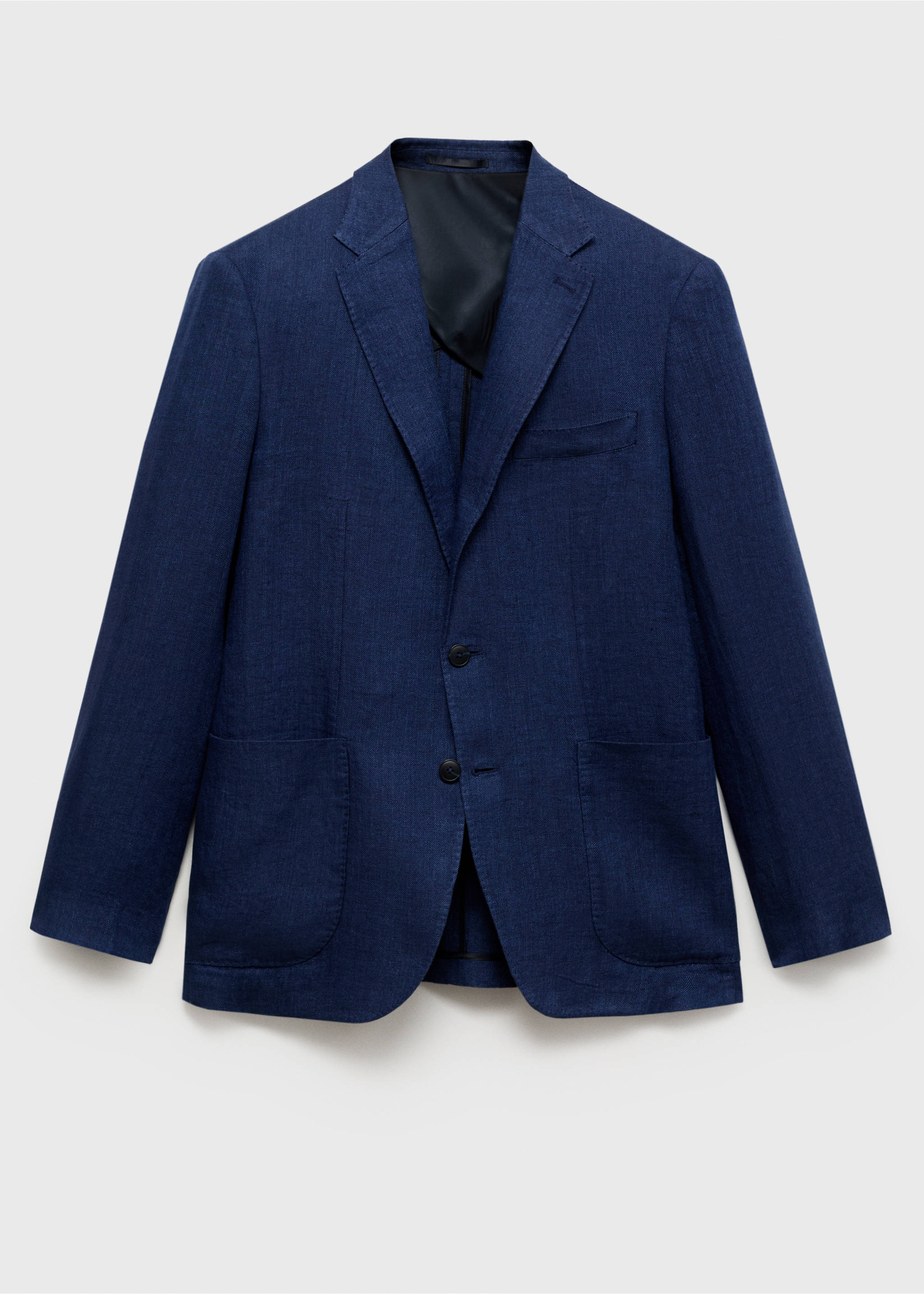 Salerno 100% linen slim fit suit blazer - Article without model, Indigo Blue. Ref: 87077886-00.