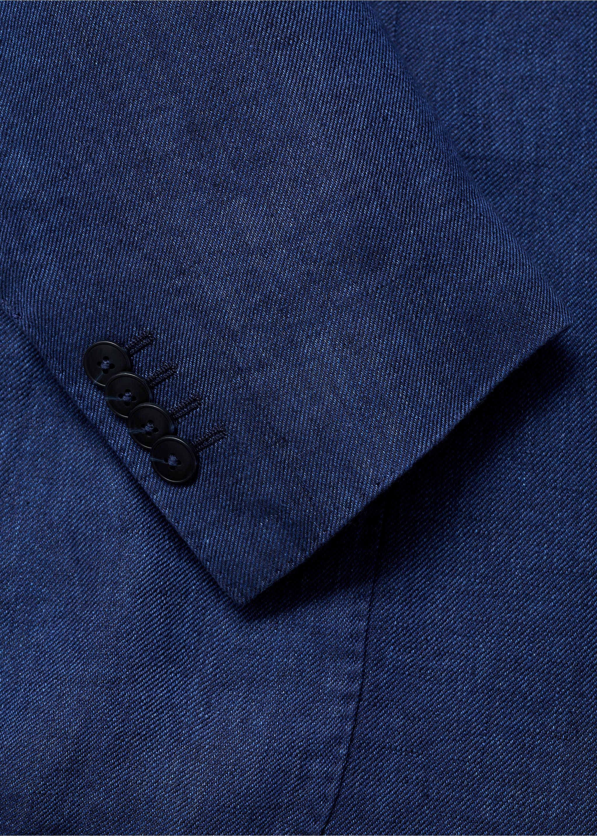 Salerno 100% linen slim fit suit blazer - Details of the article 8, Indigo Blue. Ref: 87077886-00.