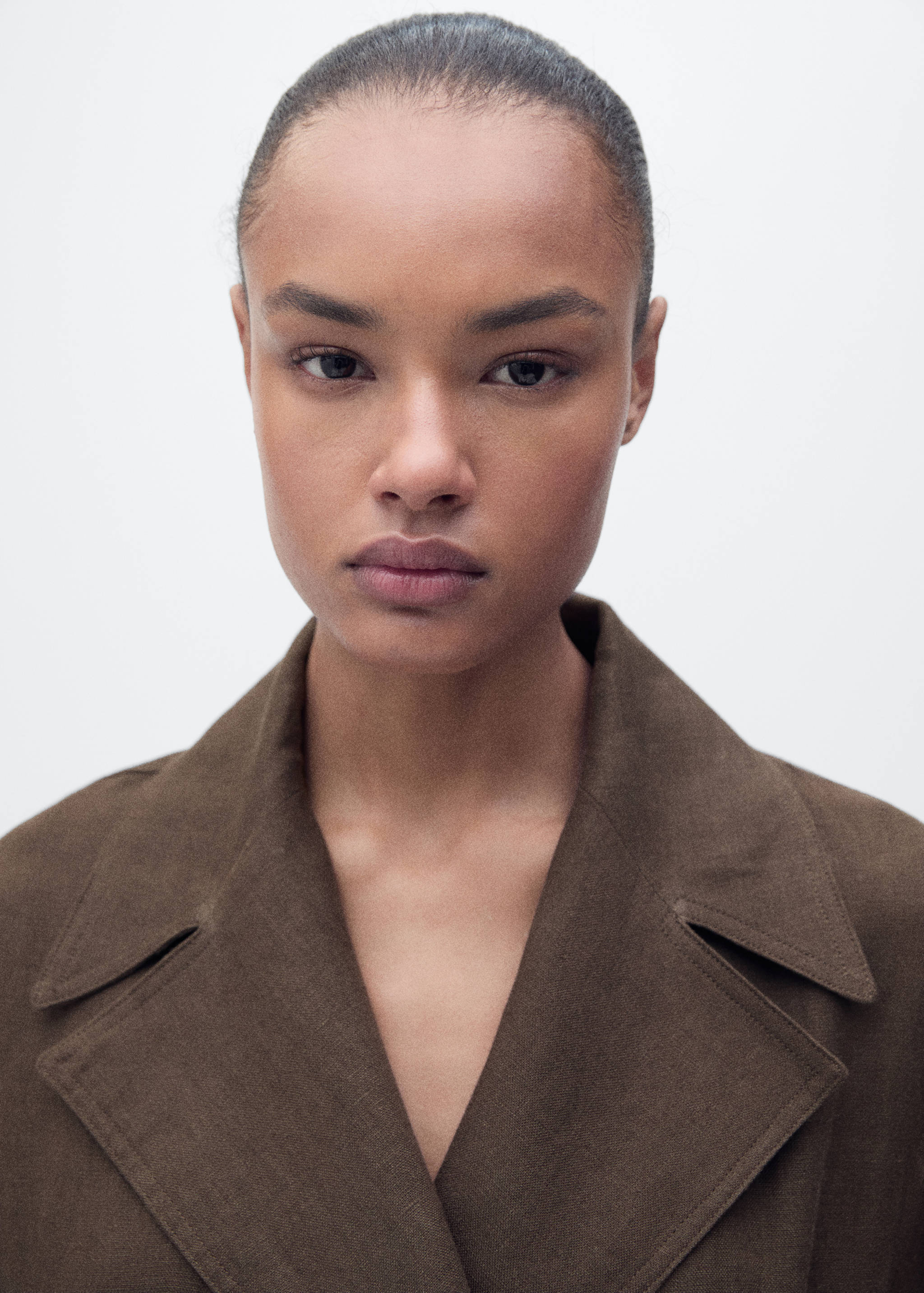 Doppelreihiger Leinen-Trenchcoat - Detail des Artikels 1