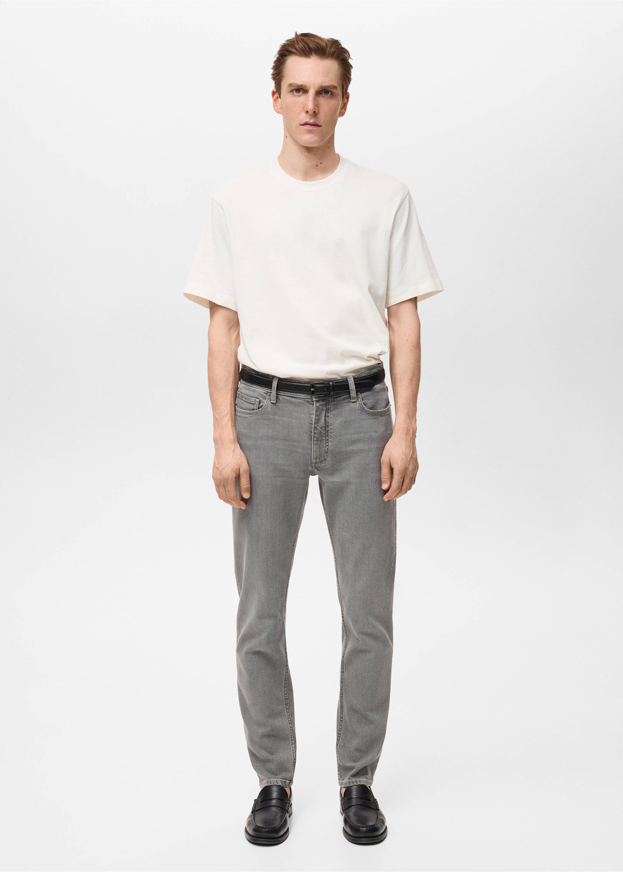 Jeans Jan slim fit lavado gris - Plano general, Gris. Ref: 87077890-00.