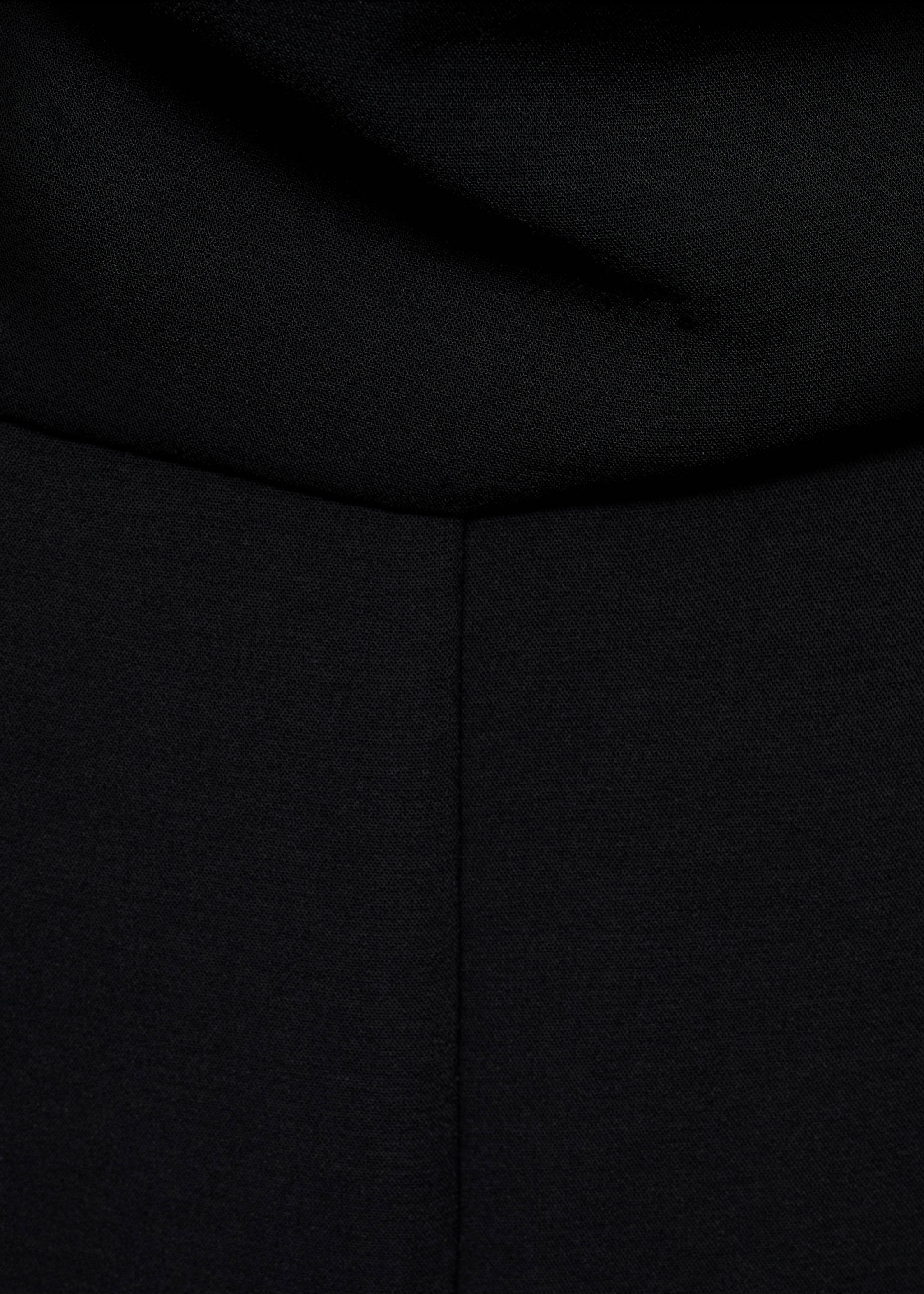 Mono asimétrico detalle drapeado - Detalle del artículo 0, Negro. Ref: 87077891-00.