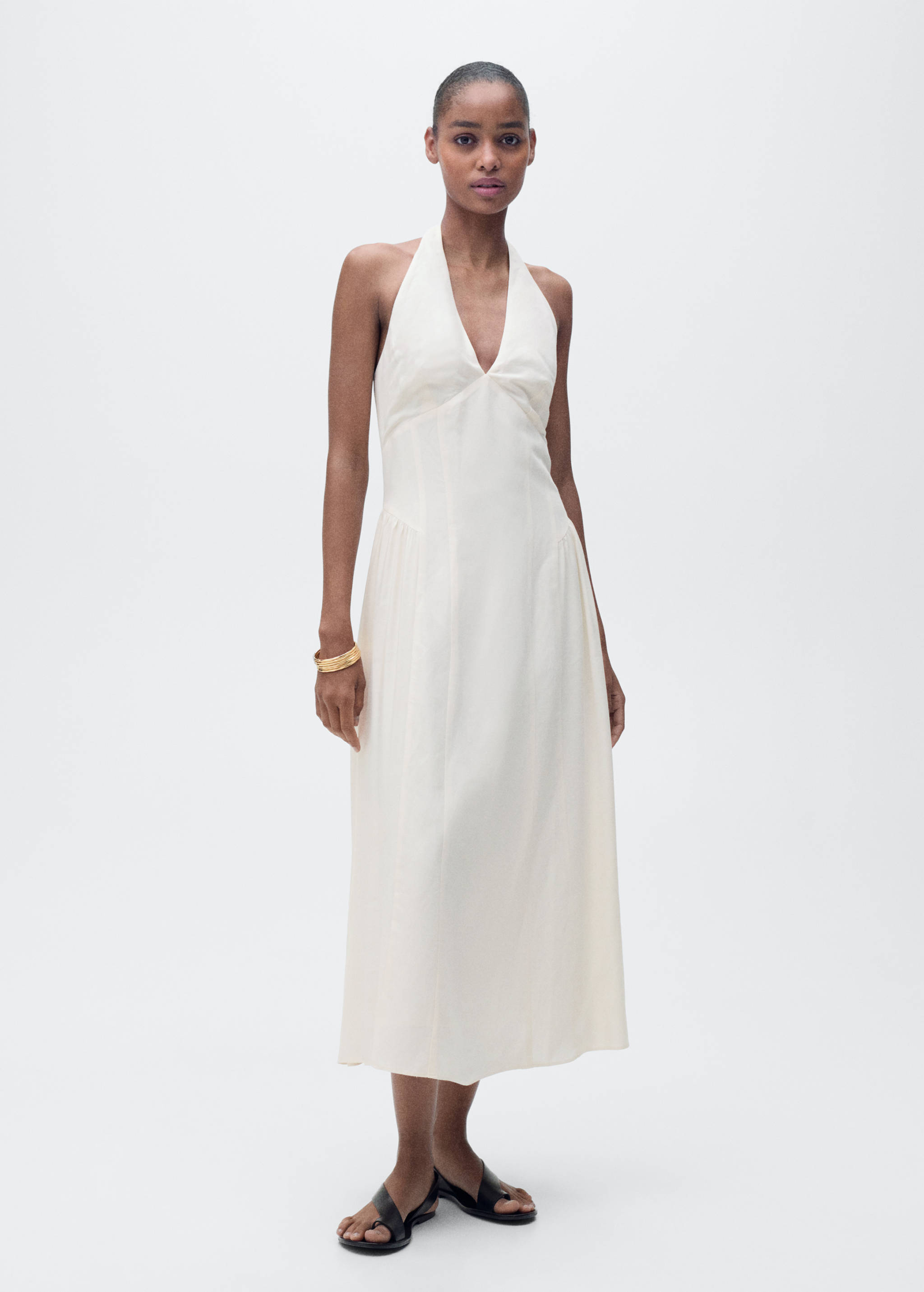 Robe lin emmanchures américaines - Plan général