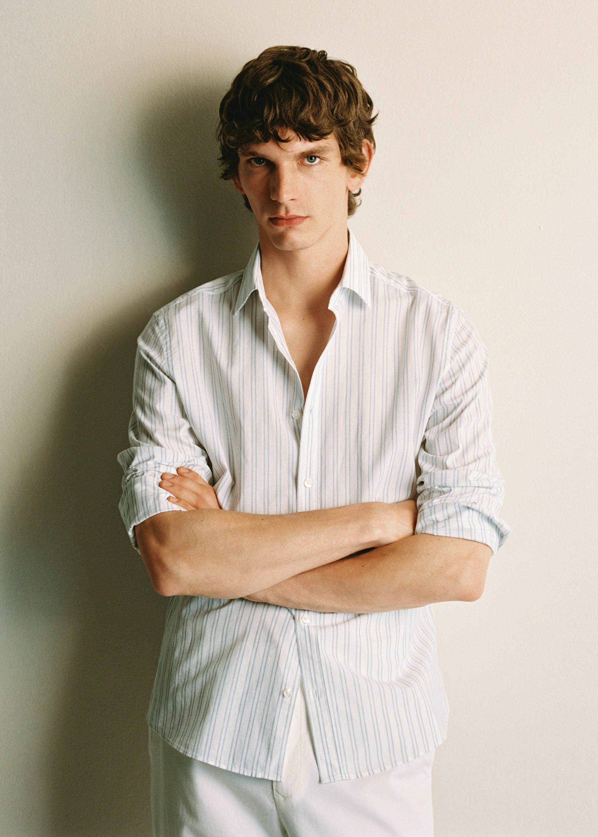 Gestreiftes Hemd 100% Baumwolle Regular Fit - Detail des Artikels 3