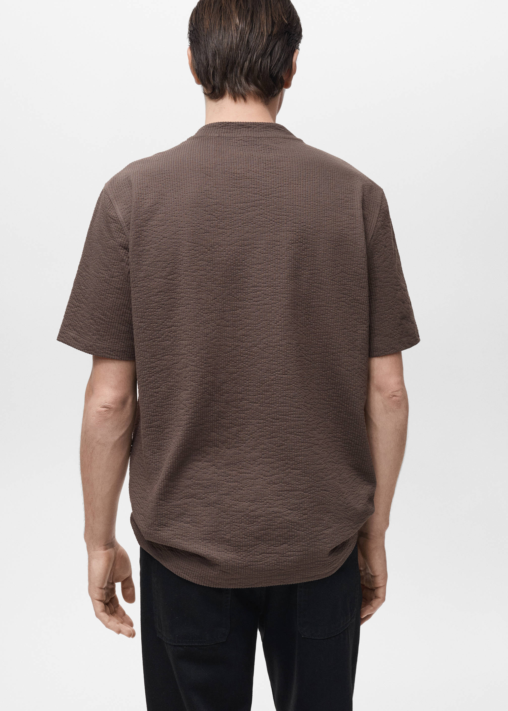 T-Shirt aus Seersucker-Baumwolle - Rückseite des Artikels