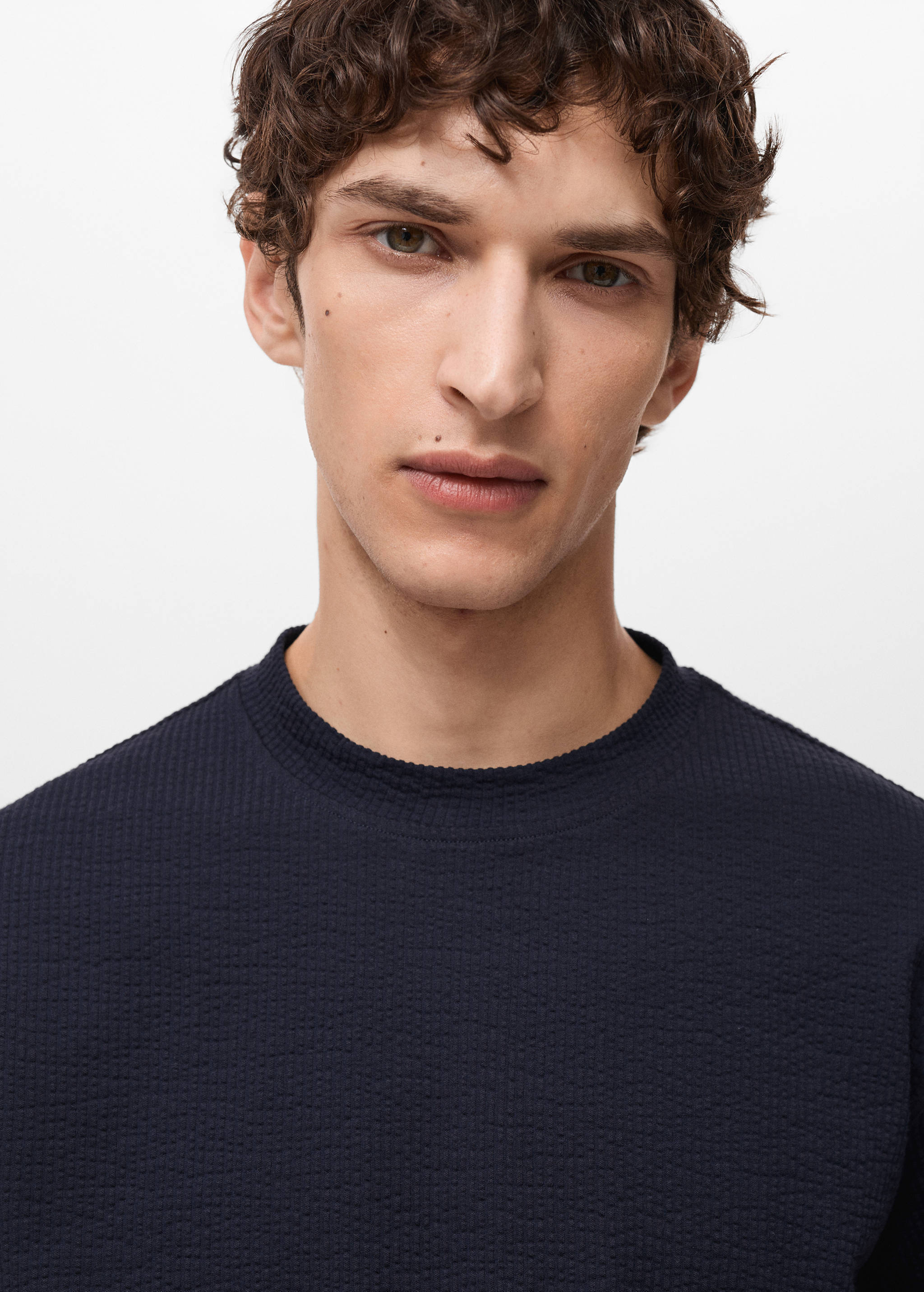 T-Shirt aus Seersucker-Baumwolle - Detail des Artikels 1