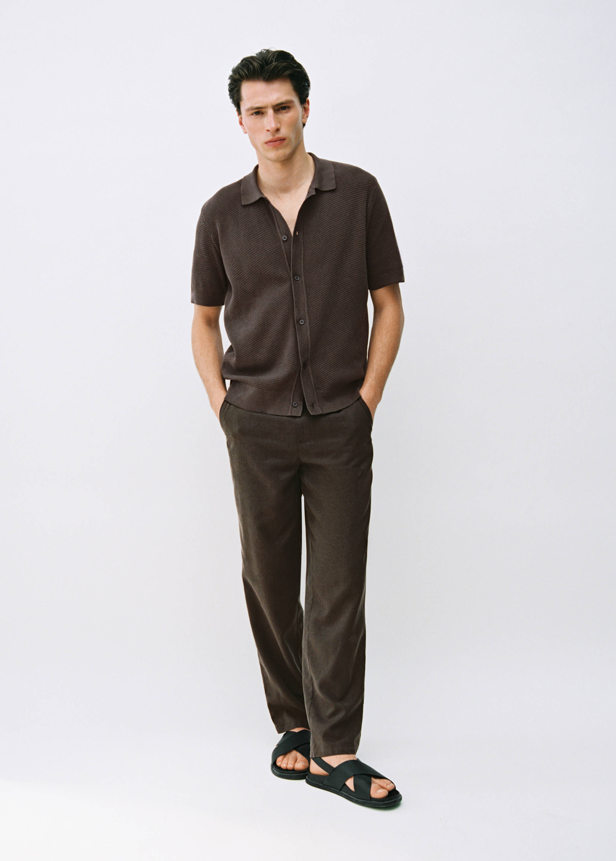 Openwork knitted structured shirt - Details of the article 3