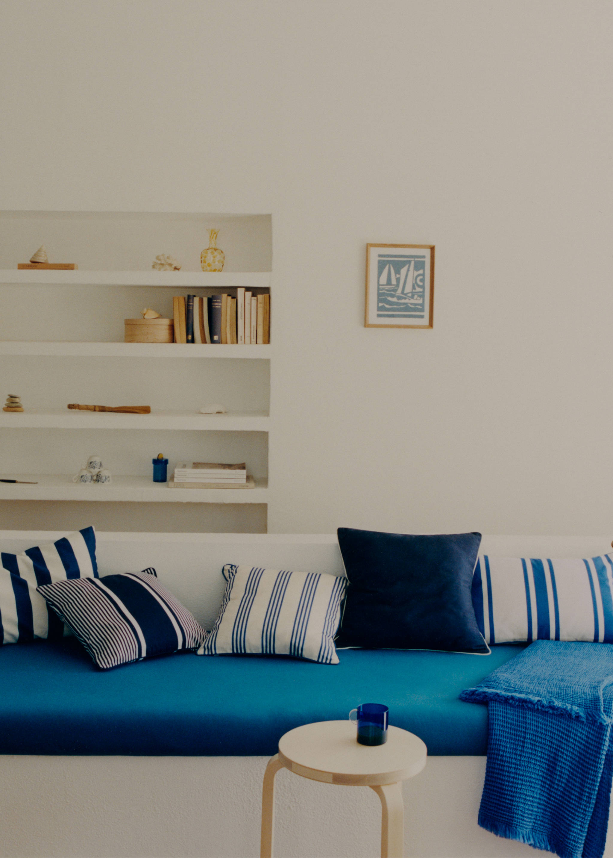 Funda cojín raya estampada impermeable 45x45 cm - Detalle del artículo 6