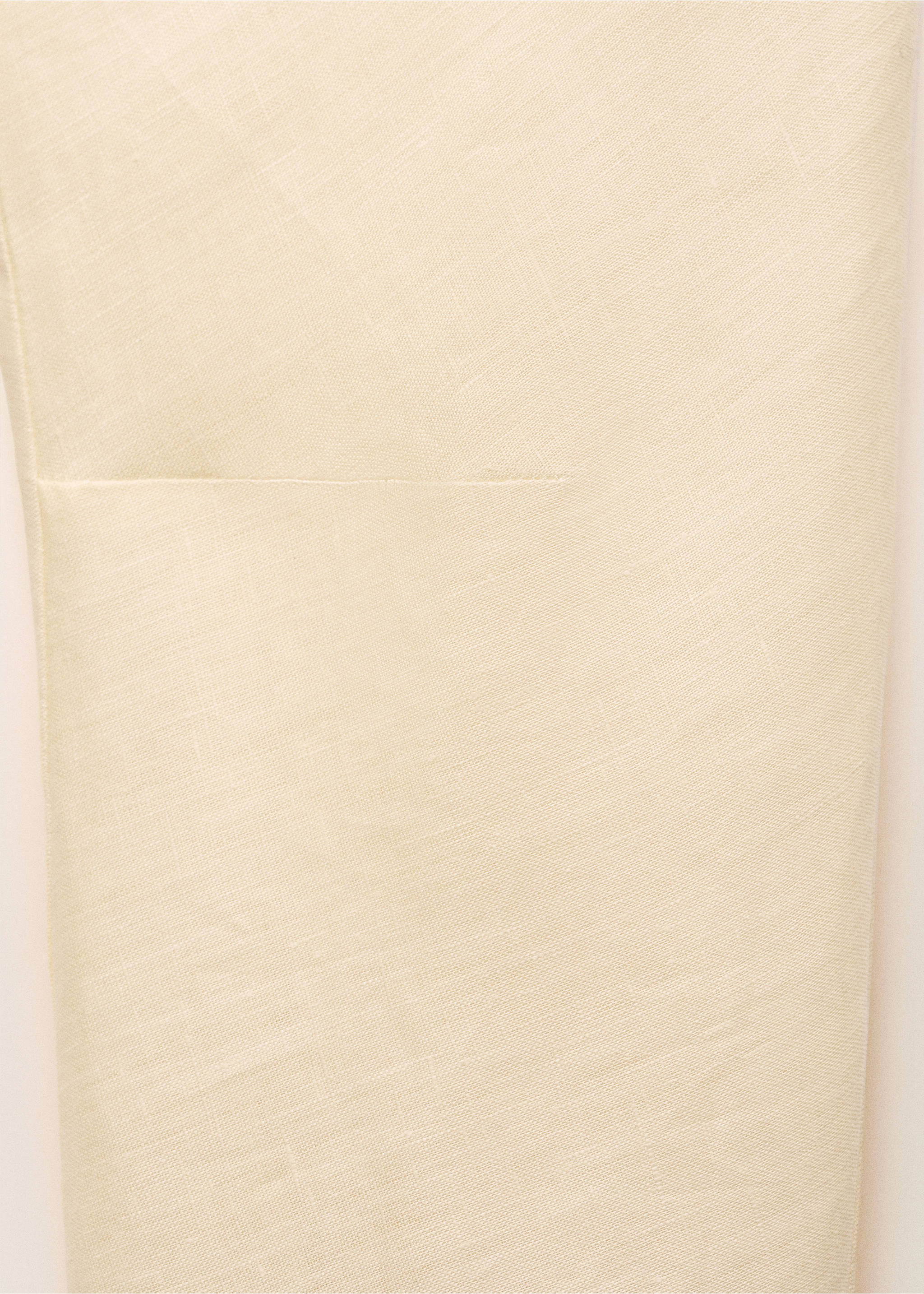 Linnen overhemd met knoopdetail - Detail van het artikel 8, Vanille. Ref: 87077899-00.