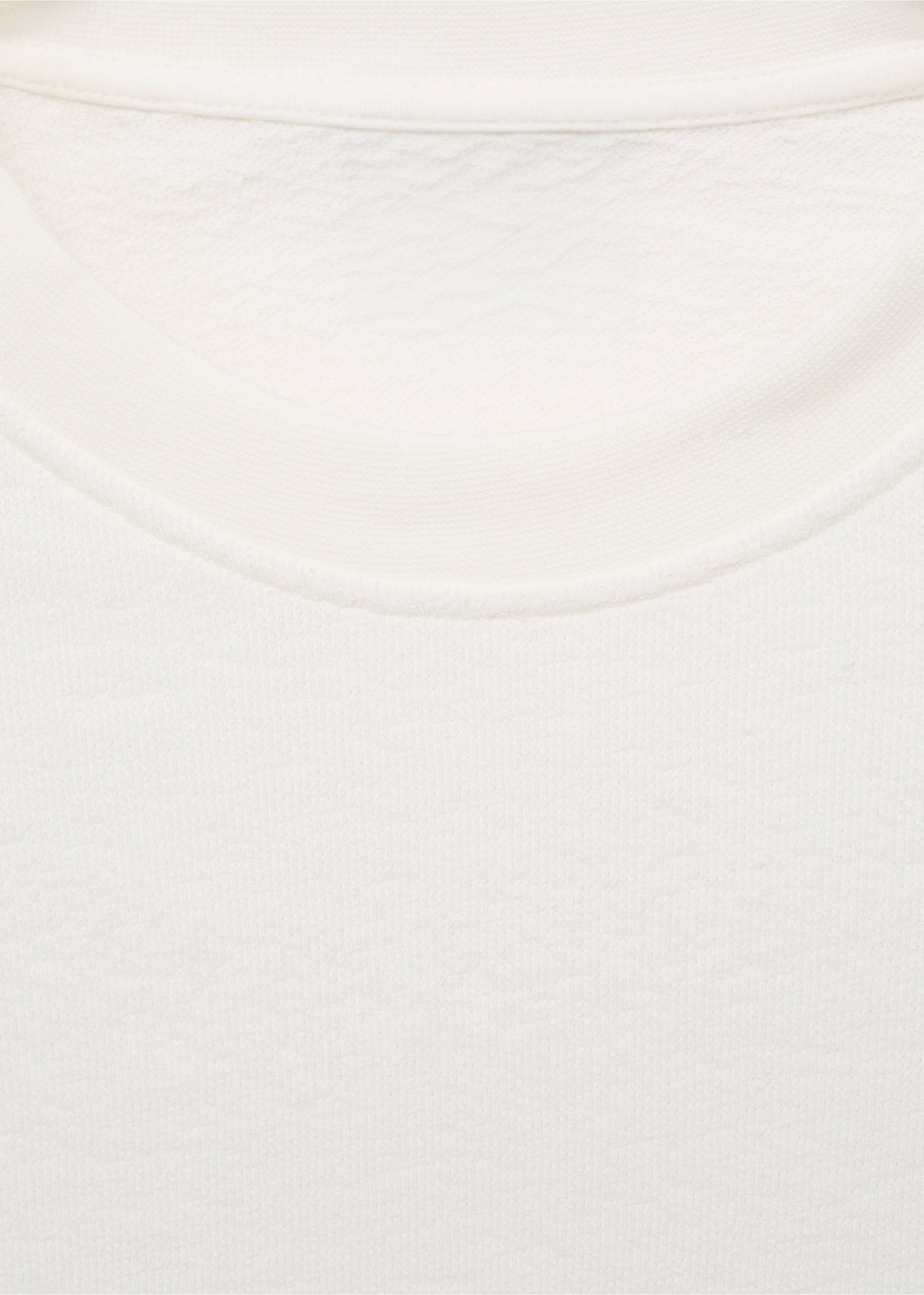 Strukturiertes Relaxed Fit-T-Shirt - Detail des Artikels 8, Ecru. Ref: 87077901-00.