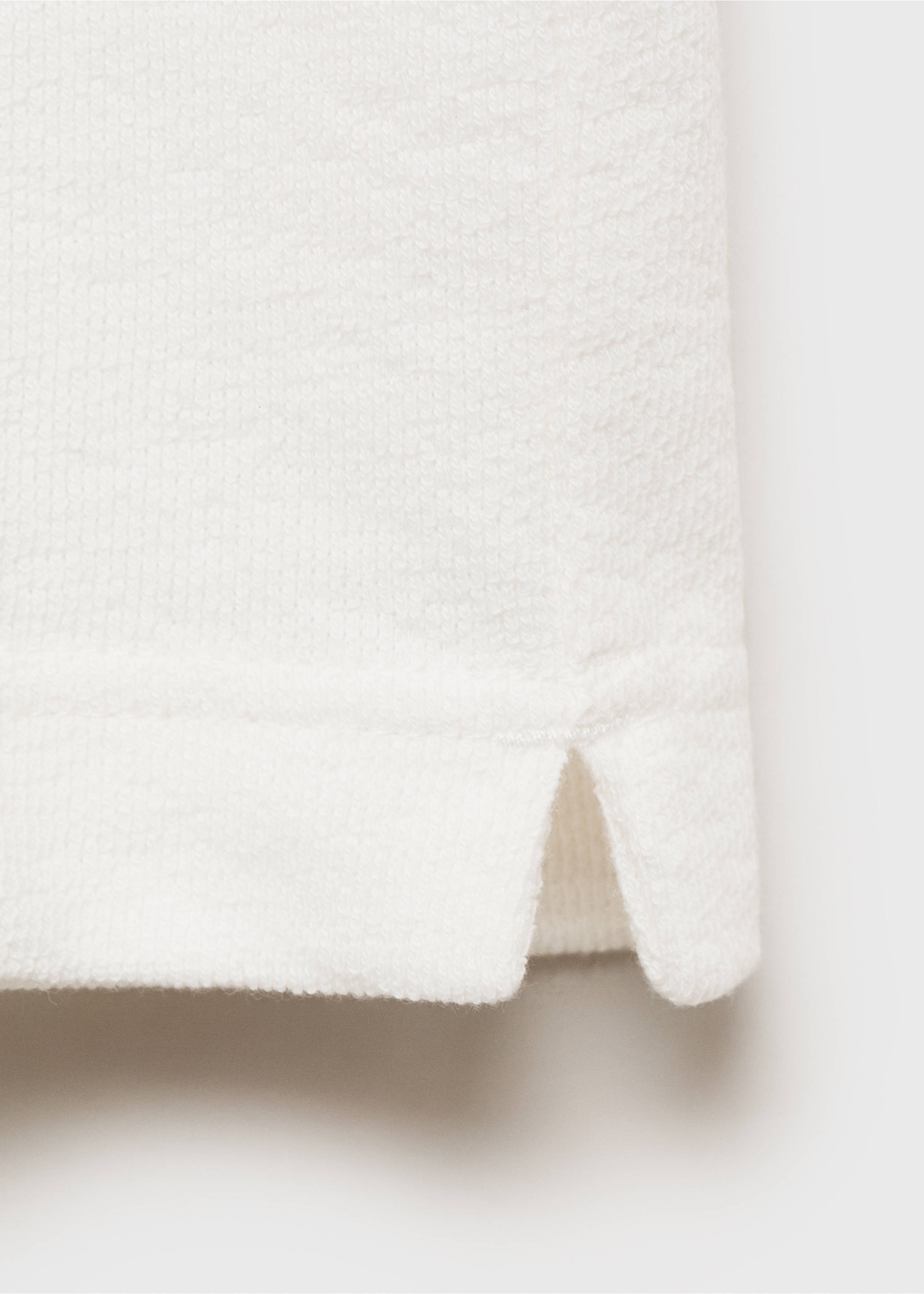 Strukturiertes Relaxed Fit-T-Shirt - Detail des Artikels 0, Ecru. Ref: 87077901-00.