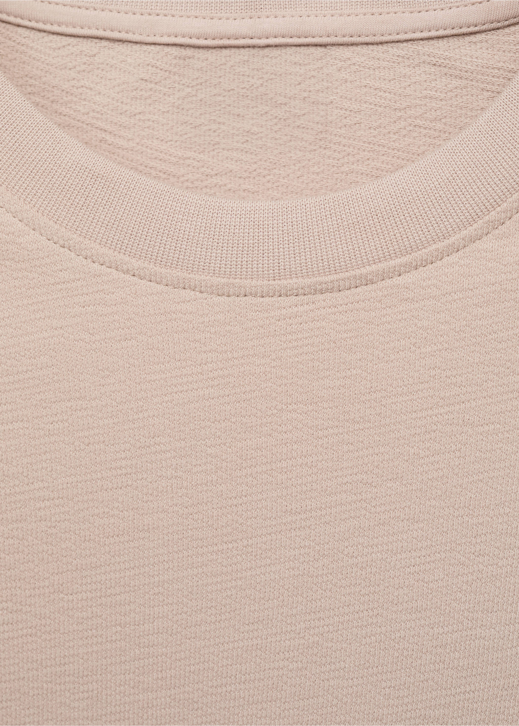 Structured relaxed-fit t-shirt - Details of the article 8, Beige. Ref: 87077901-00.