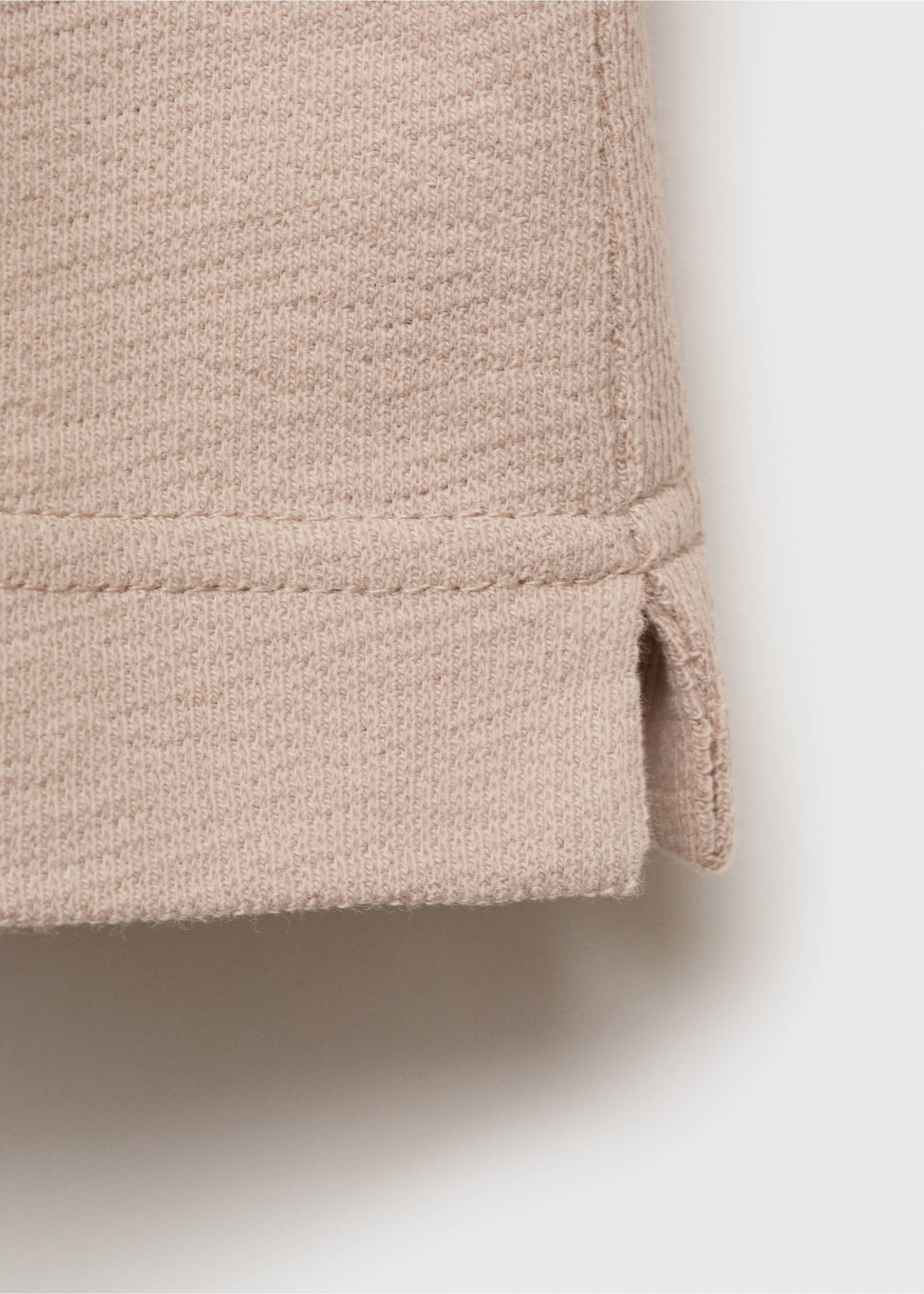 Structured relaxed-fit t-shirt - Details of the article 0, Beige. Ref: 87077901-00.