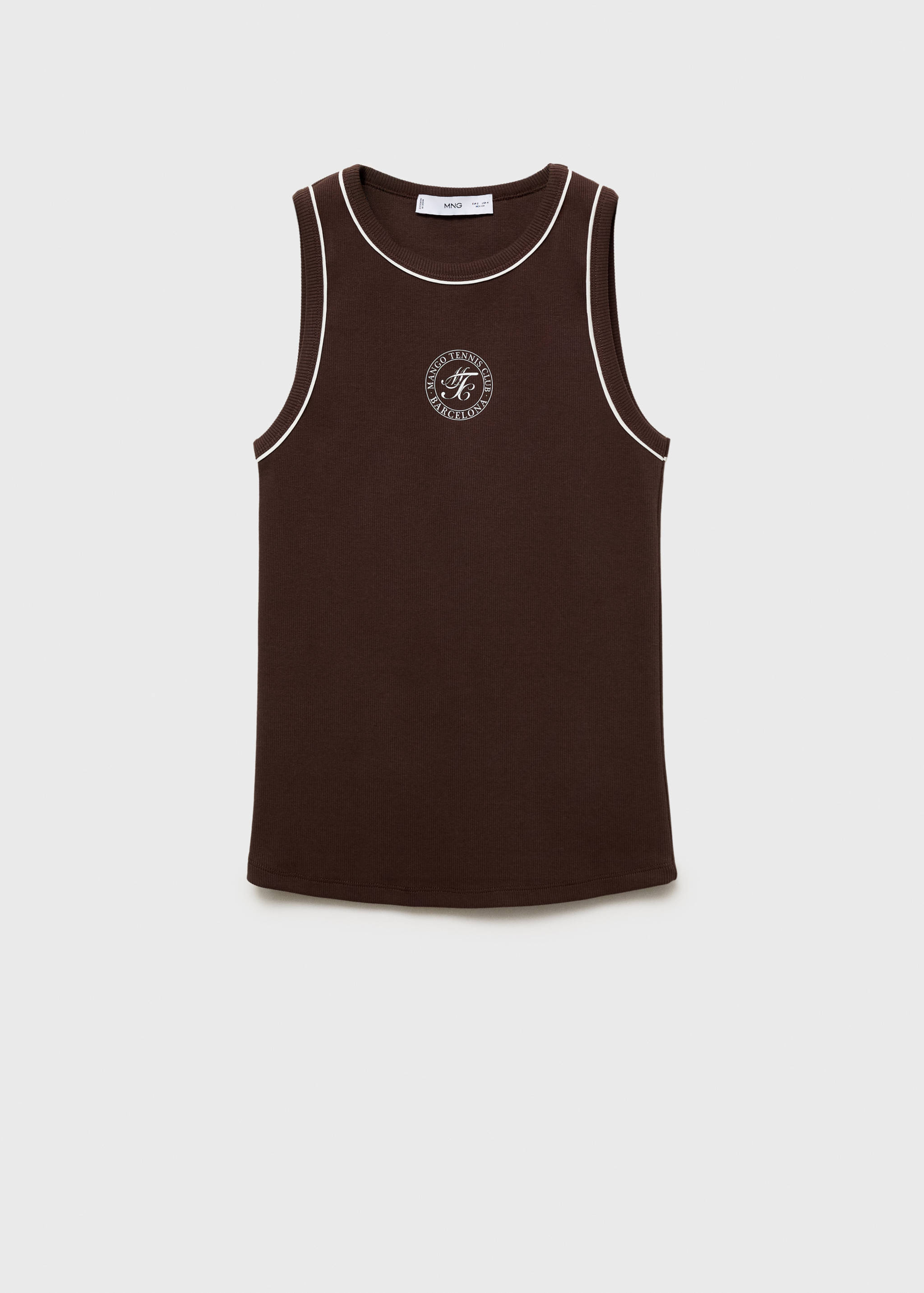 Βαμβακερό τοπ με τυπωμένο μήνυμα - Προϊόν χωρίς μοντέλο