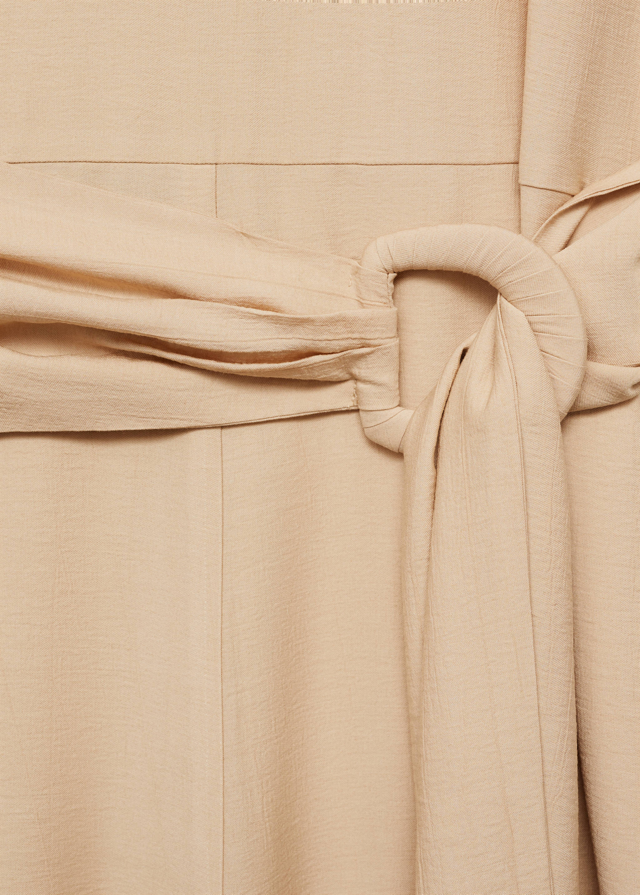 Straight-fit short-sleeved jumpsuit with belt - Details of the article 8