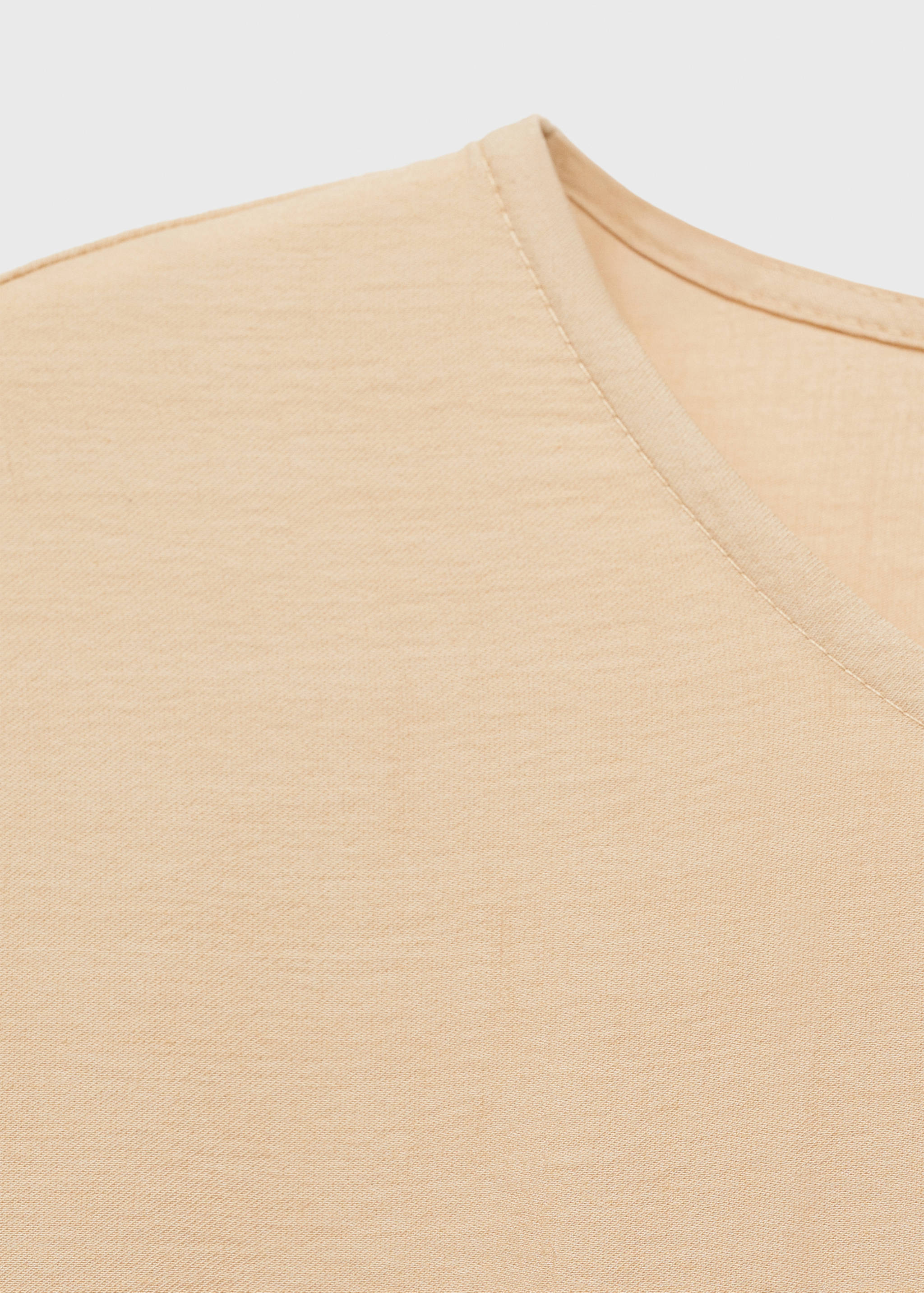 Straight-fit short-sleeved jumpsuit with belt - Details of the article 0