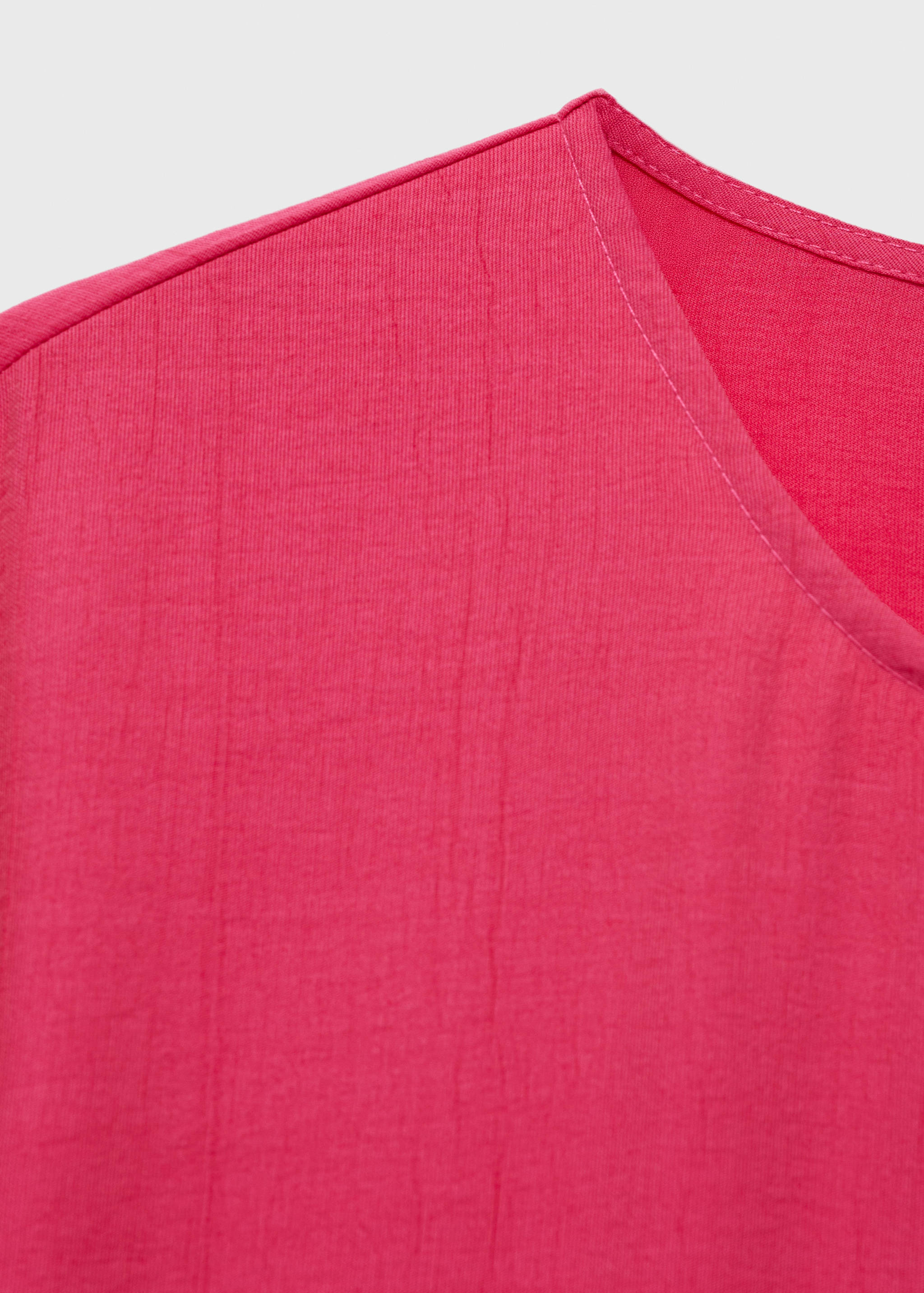 Straight-fit short-sleeved jumpsuit with belt - Details of the article 8