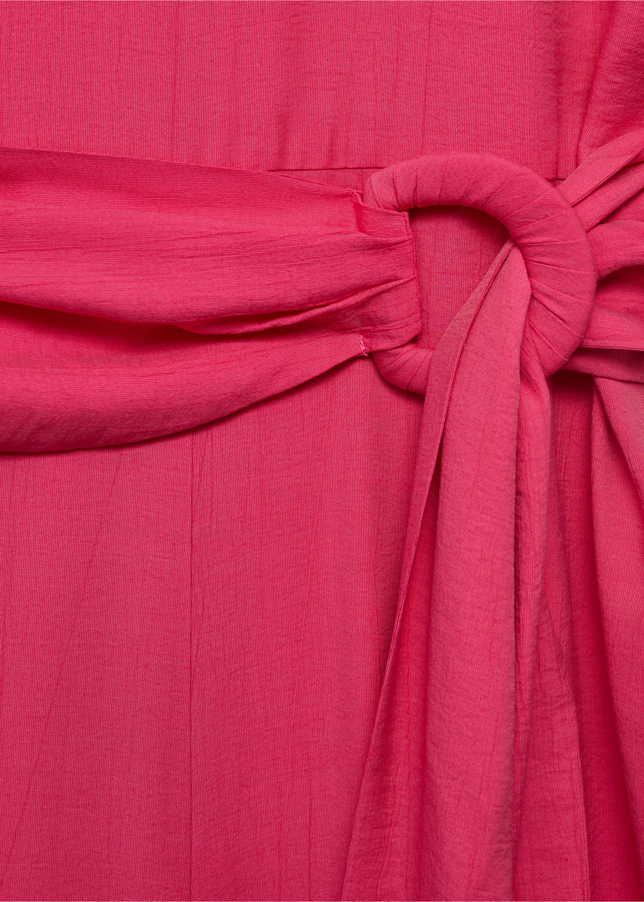 Rett jumpsuit med korte ermer og belte - Artikkeldetalj 0, Fuchsia. Ref: 87077907-00.