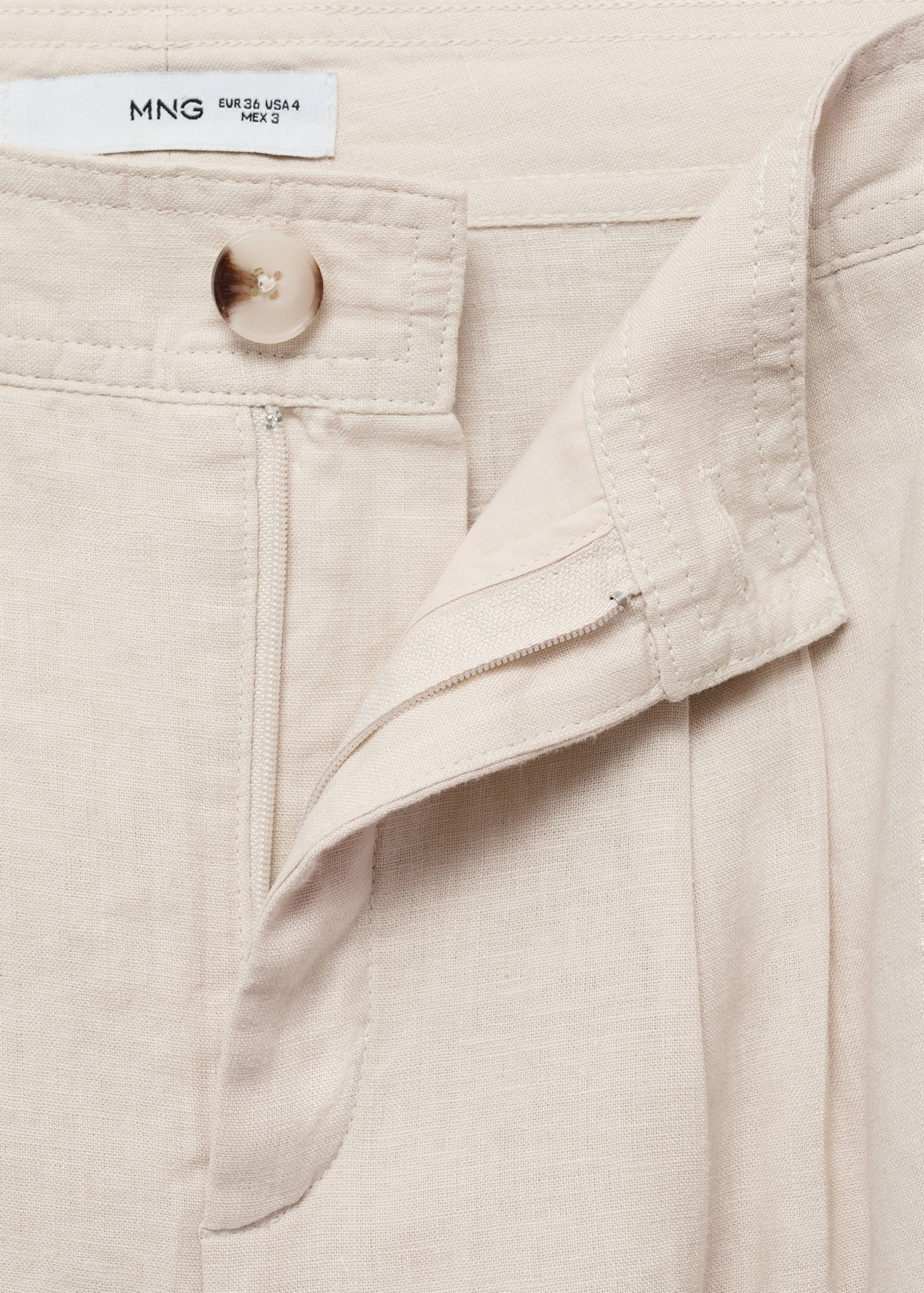 Leinenhose mit Perlmuttknopf - Detail des Artikels 0