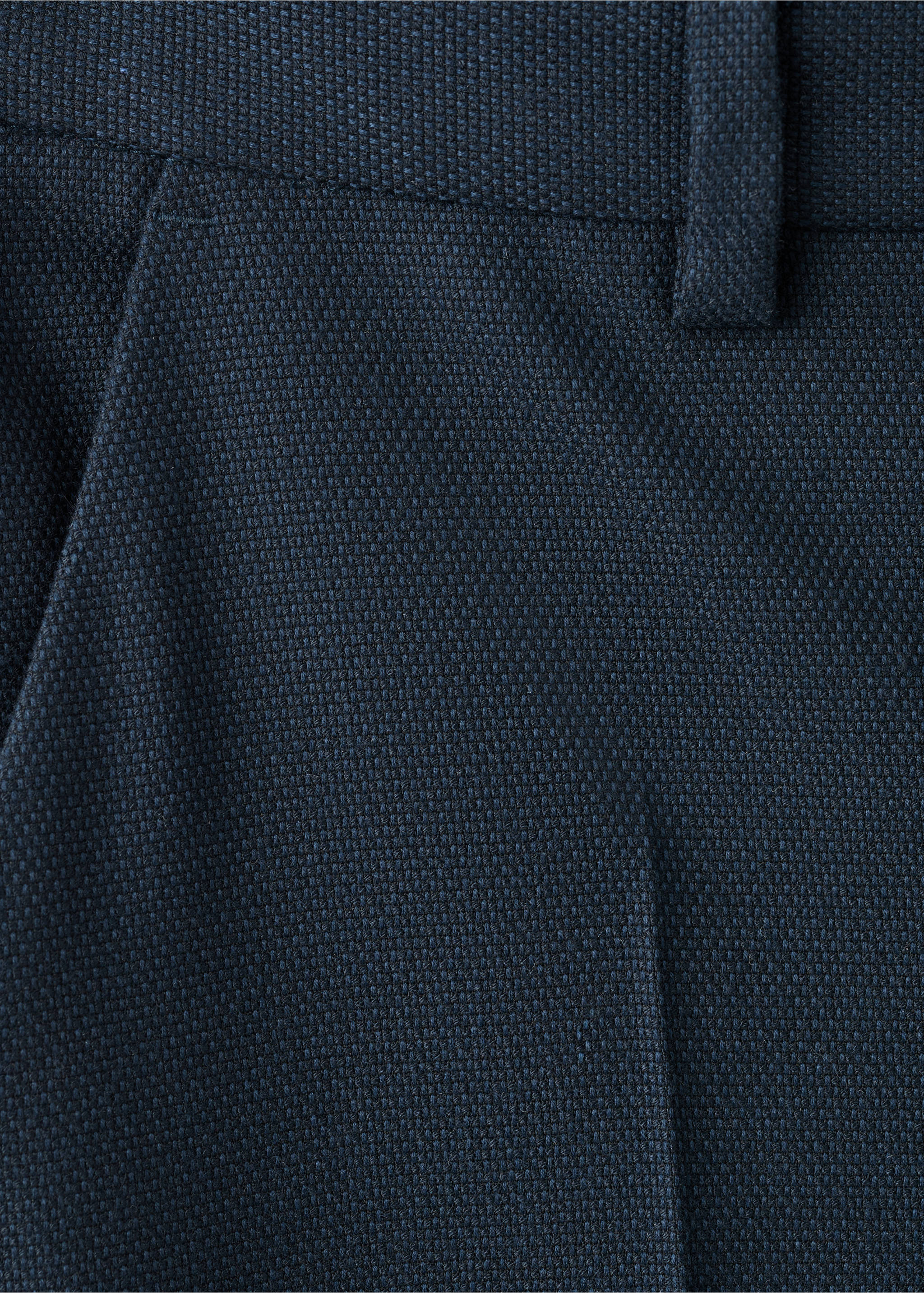 Pantalon de costume piqué - Détail de l'article 0, Bleu marine. Ref: 87078259-00.