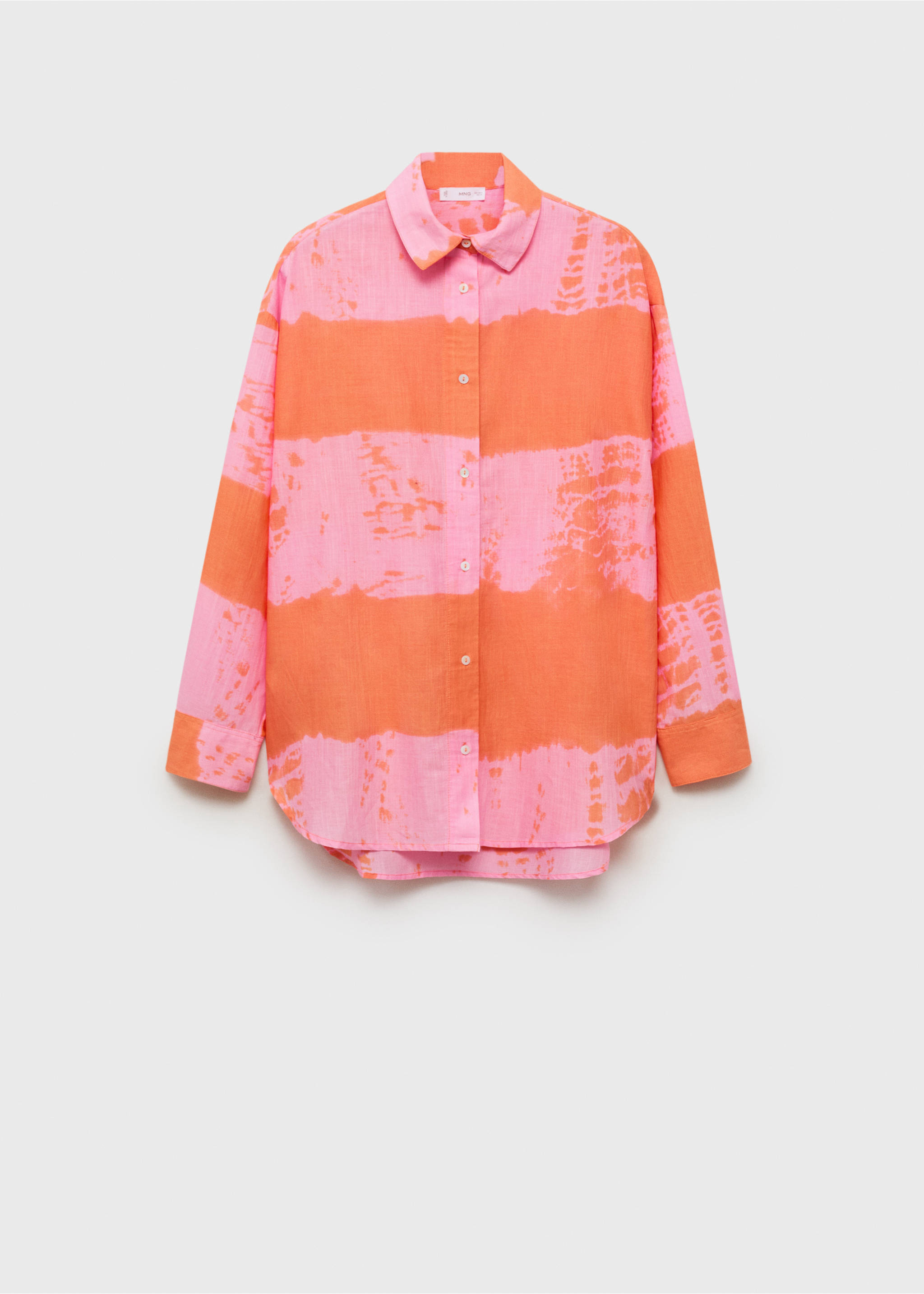 Printed oversize shirt - Article without model, Pink. Ref: 87078264-00.
