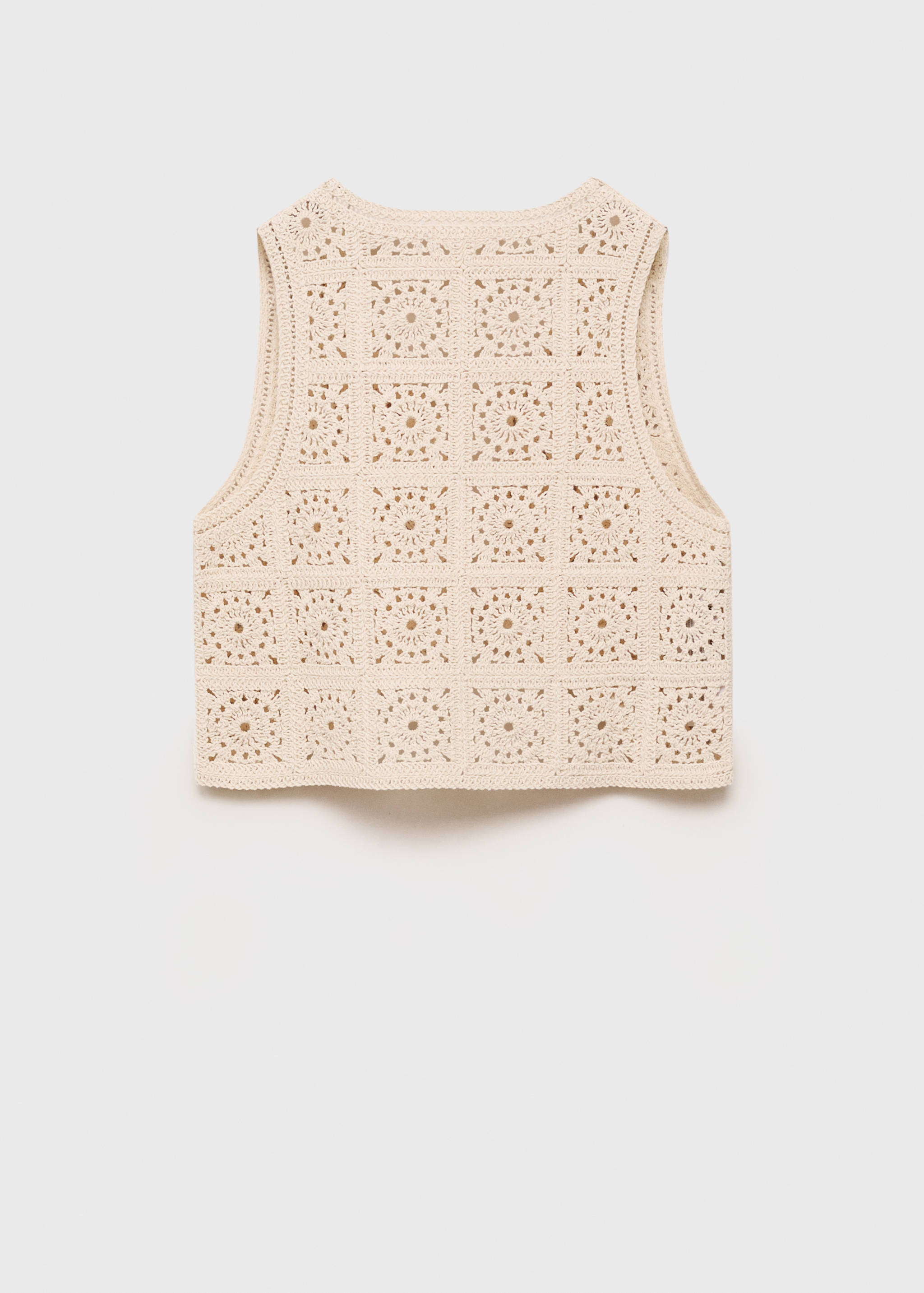 Chaleco punto crochet - Reverso del artículo