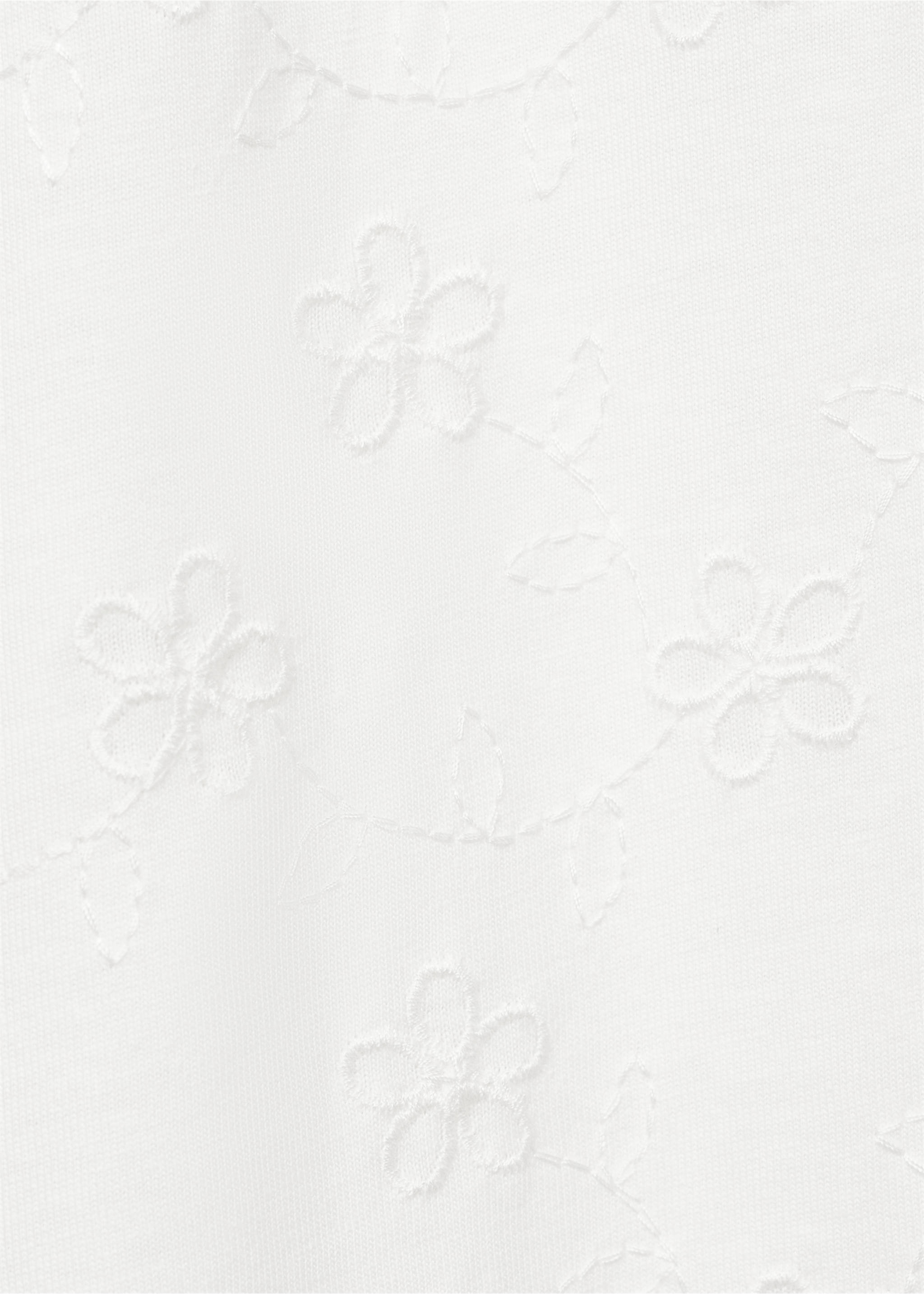Floral embroidery jumpsuit - Details of the article 8, Off White. Ref: 87078269-00.