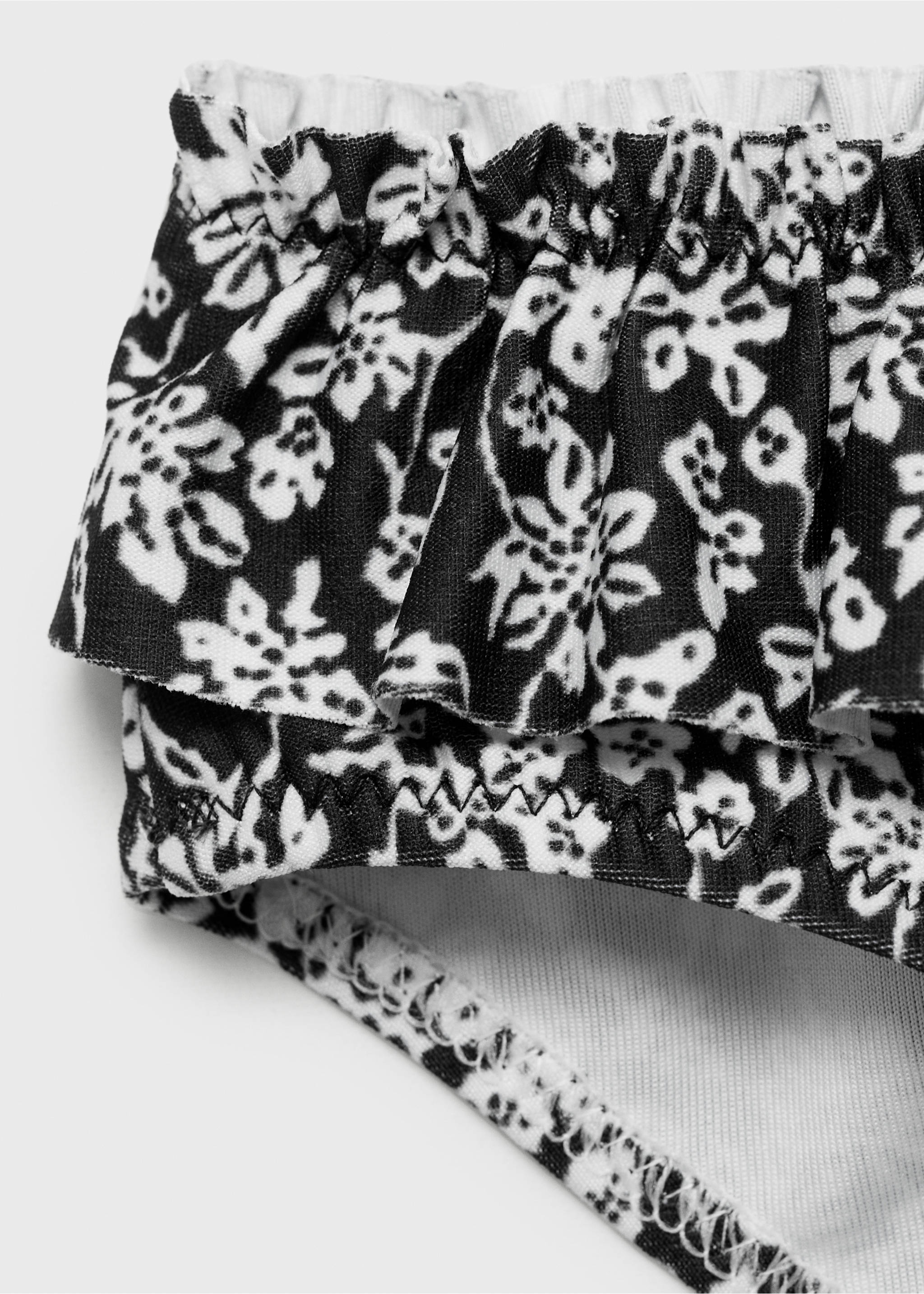 Printed bikini bottom - Details of the article 8, Black. Ref: 87078273-00.