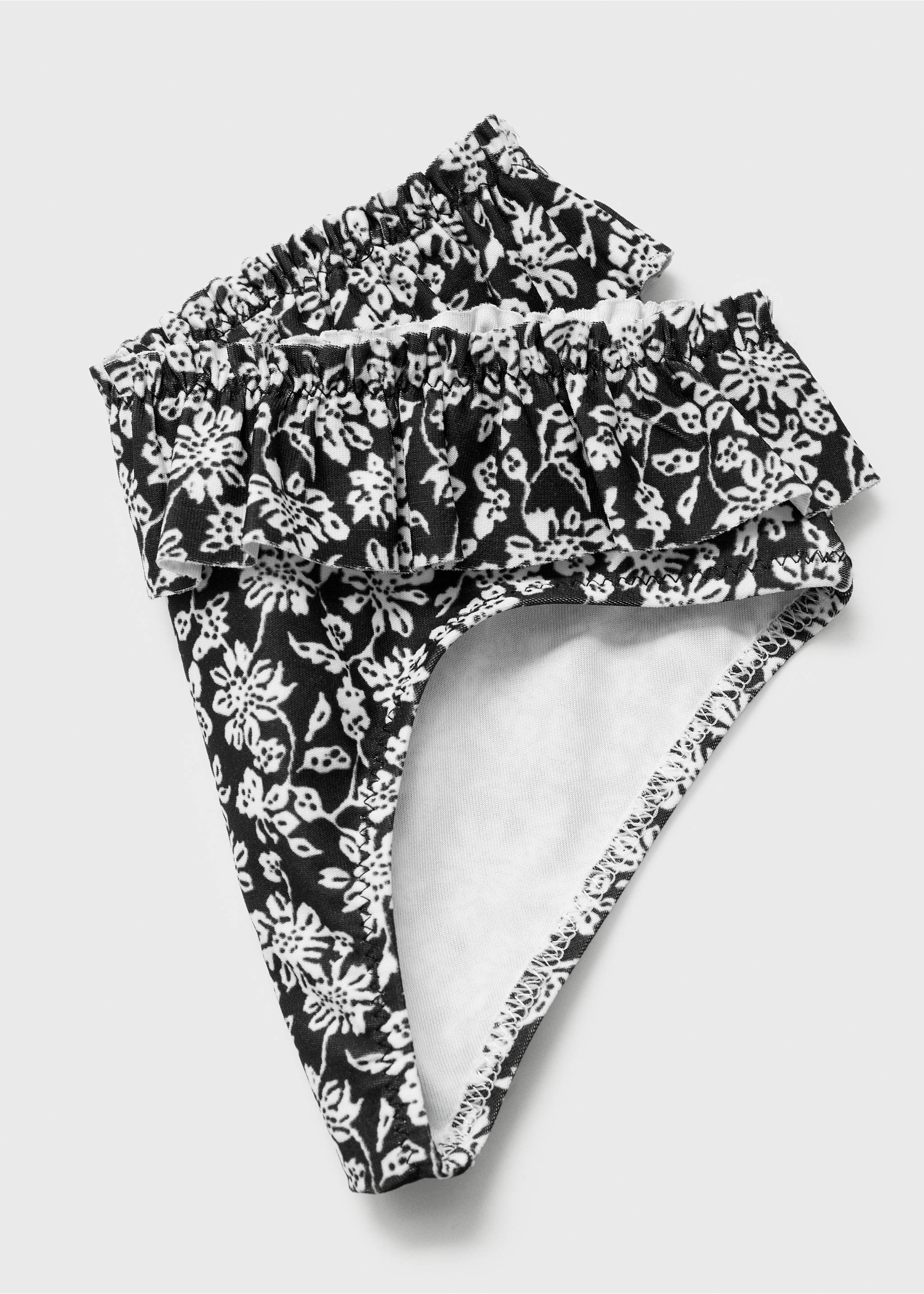 Printed bikini bottom - Details of the article 0, Black. Ref: 87078273-00.