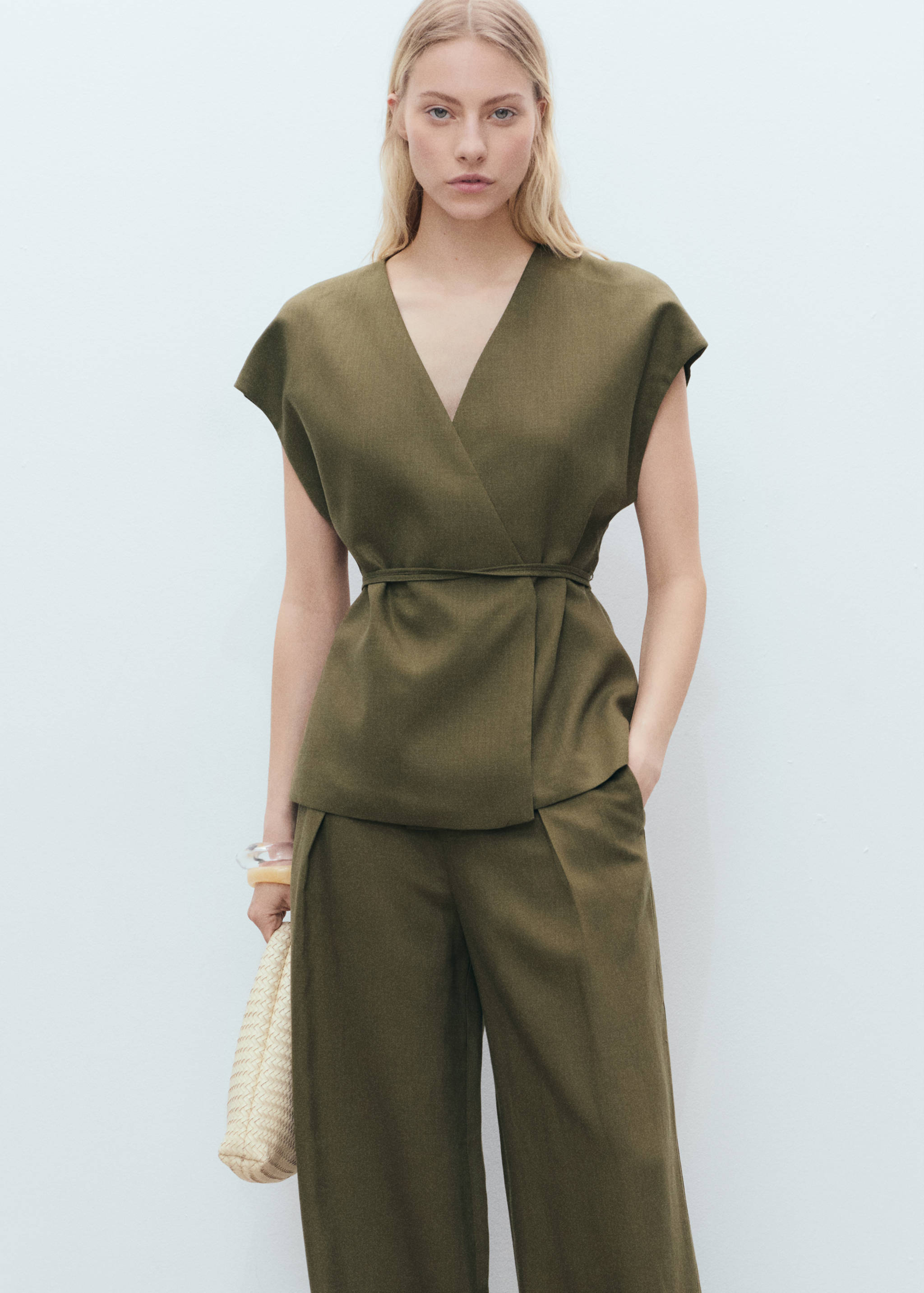 Lyocell wrap top - Medium plane