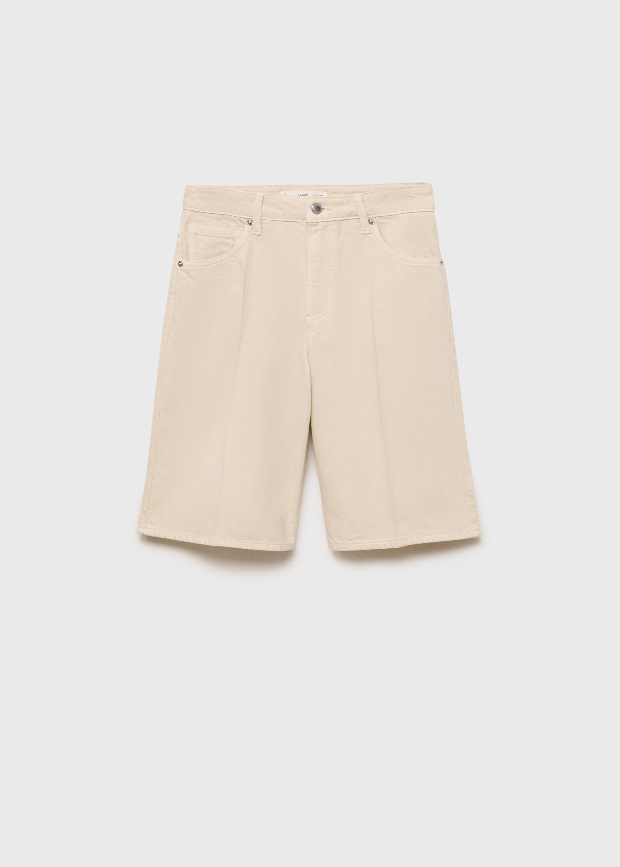 High-waisted denim bermuda jorts - Article without model