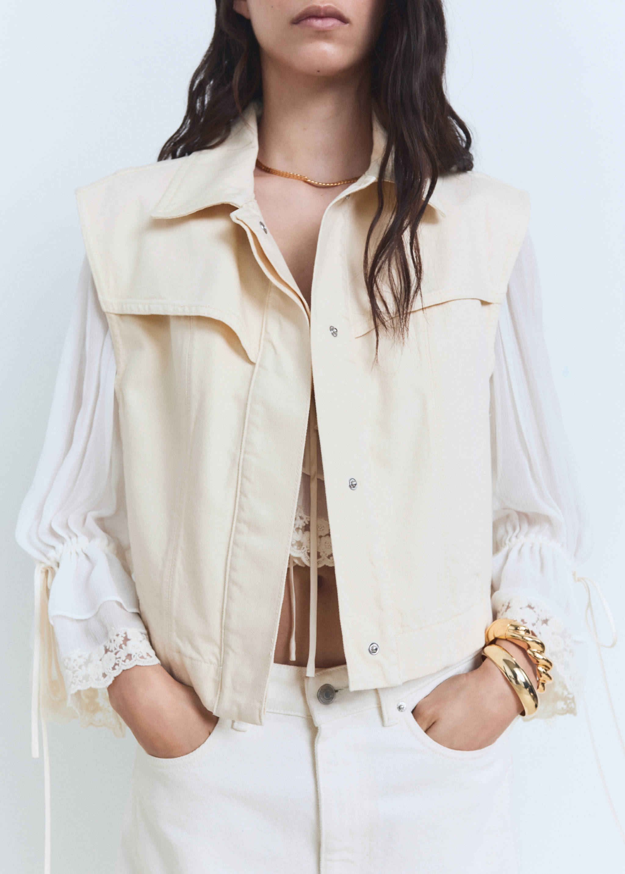 Gilet effet denim - Plan moyen