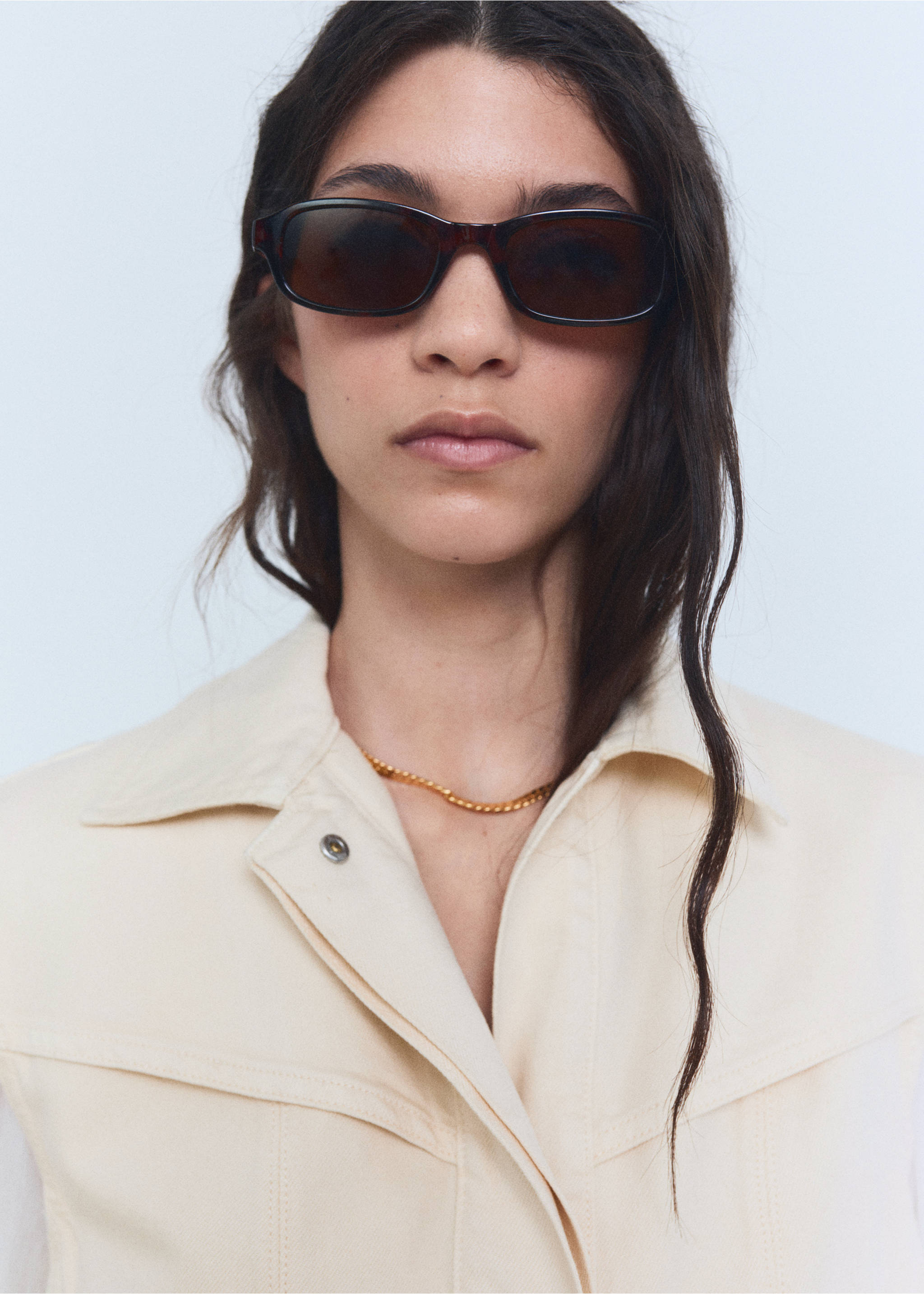 Gilet effet denim - Détail de l'article 1, Écru. Ref: 87078644-00.