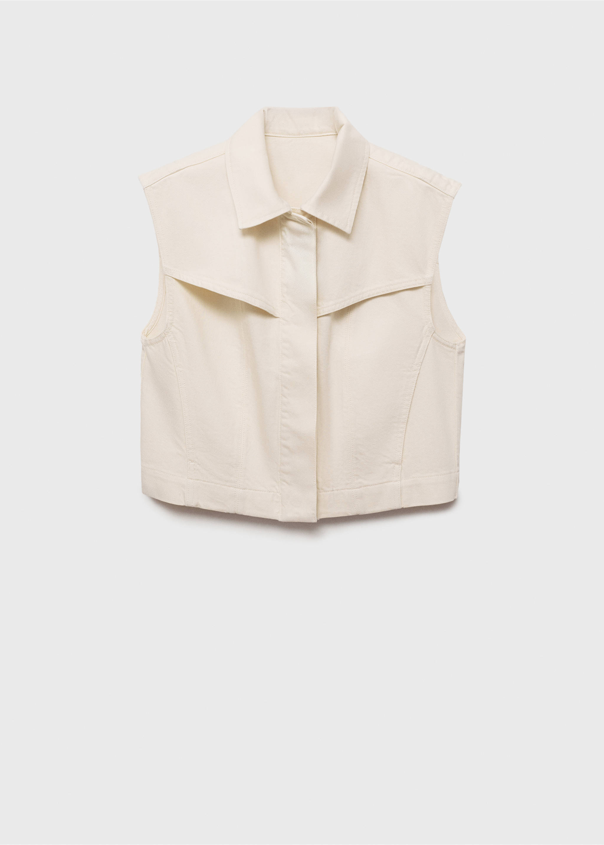 Gilet effet denim - Article sans modèle, Écru. Ref: 87078644-00.