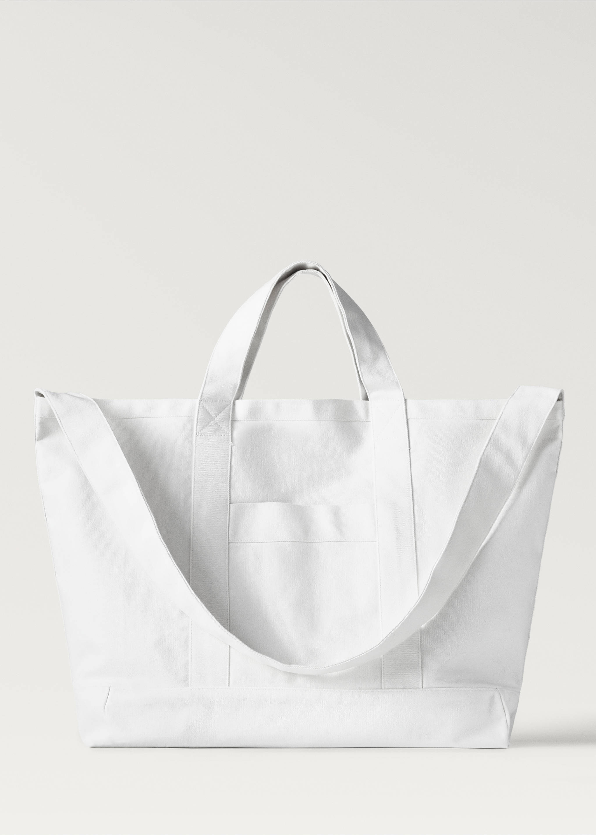 Bolsa playa algodón liso - Artículo sin modelo, Blanco roto. Ref: 87078647-00.