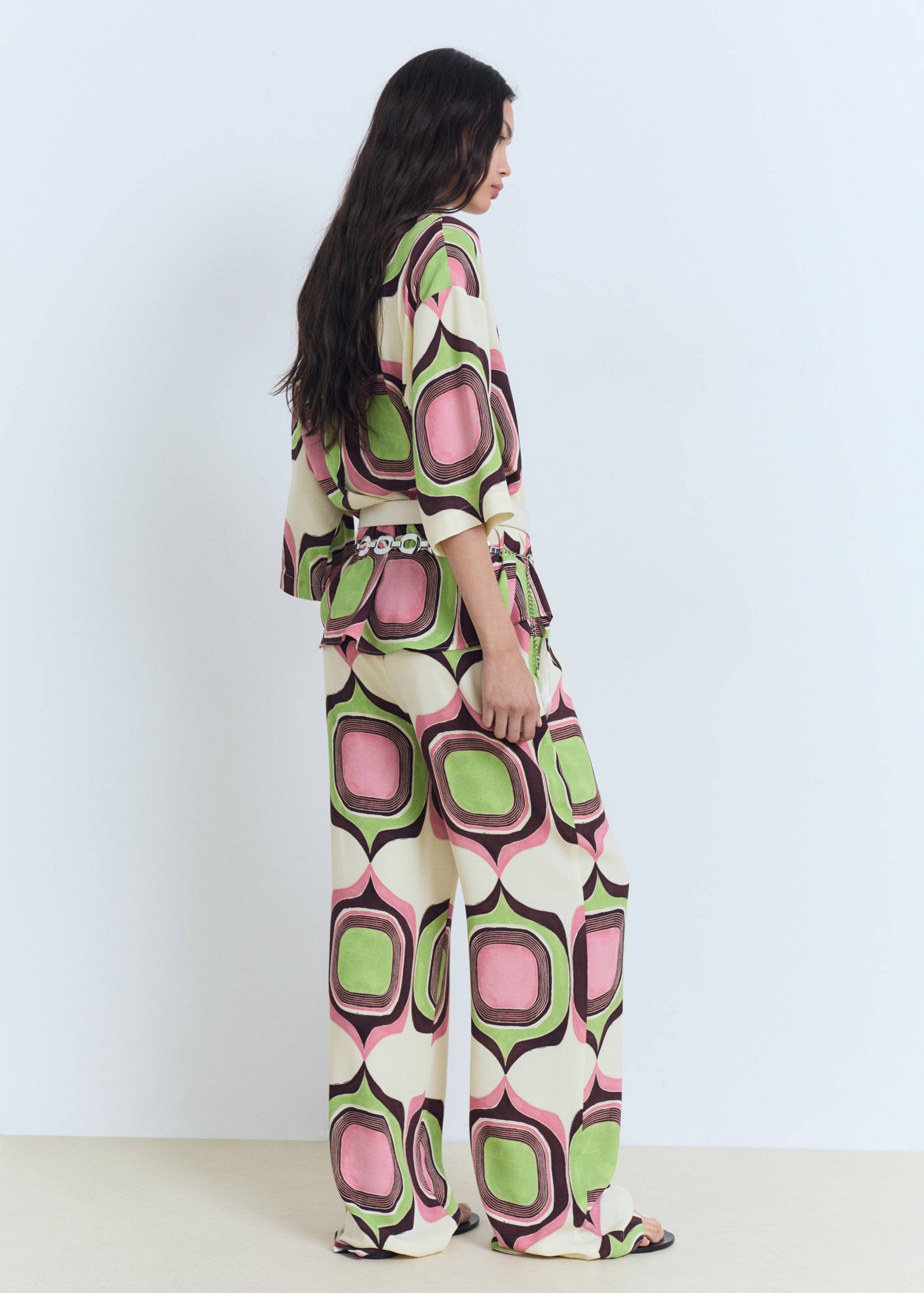 Pantalón estampado geométrico - Reverso del artículo