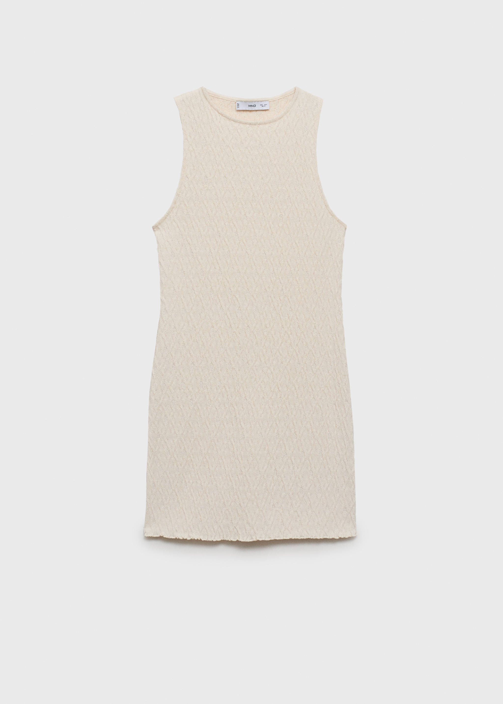 Fitted textured knitted dress - Article without model