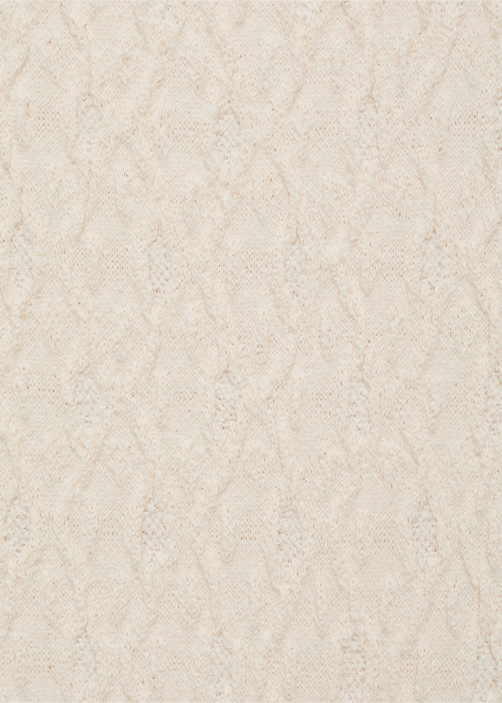 Fitted textured knitted dress - Details of the article 0, Ecru. Ref: 87079064-00.