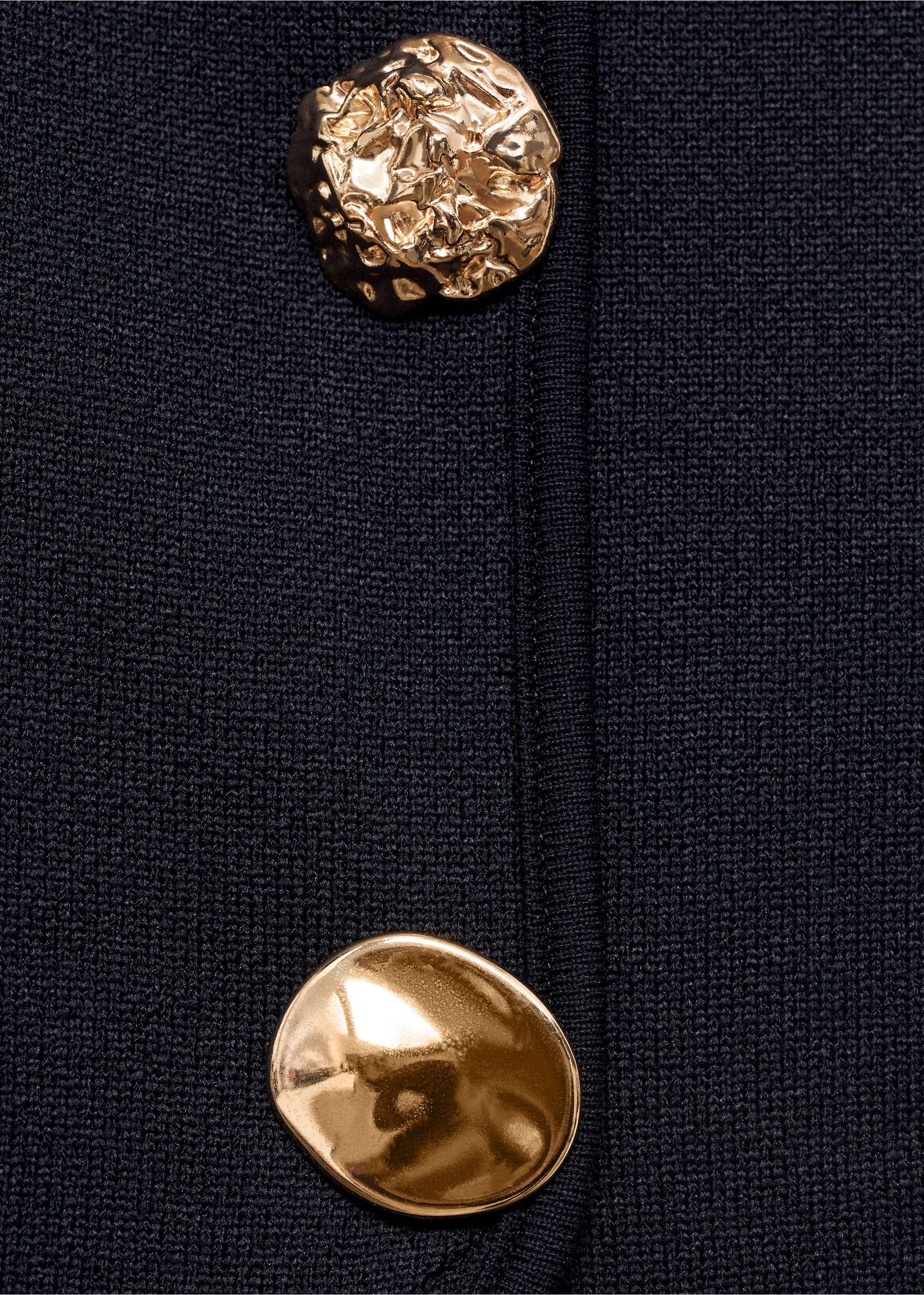 Knitted waistcoat with jewel buttons - Details of the article 0, Navy. Ref: 87079065-00.