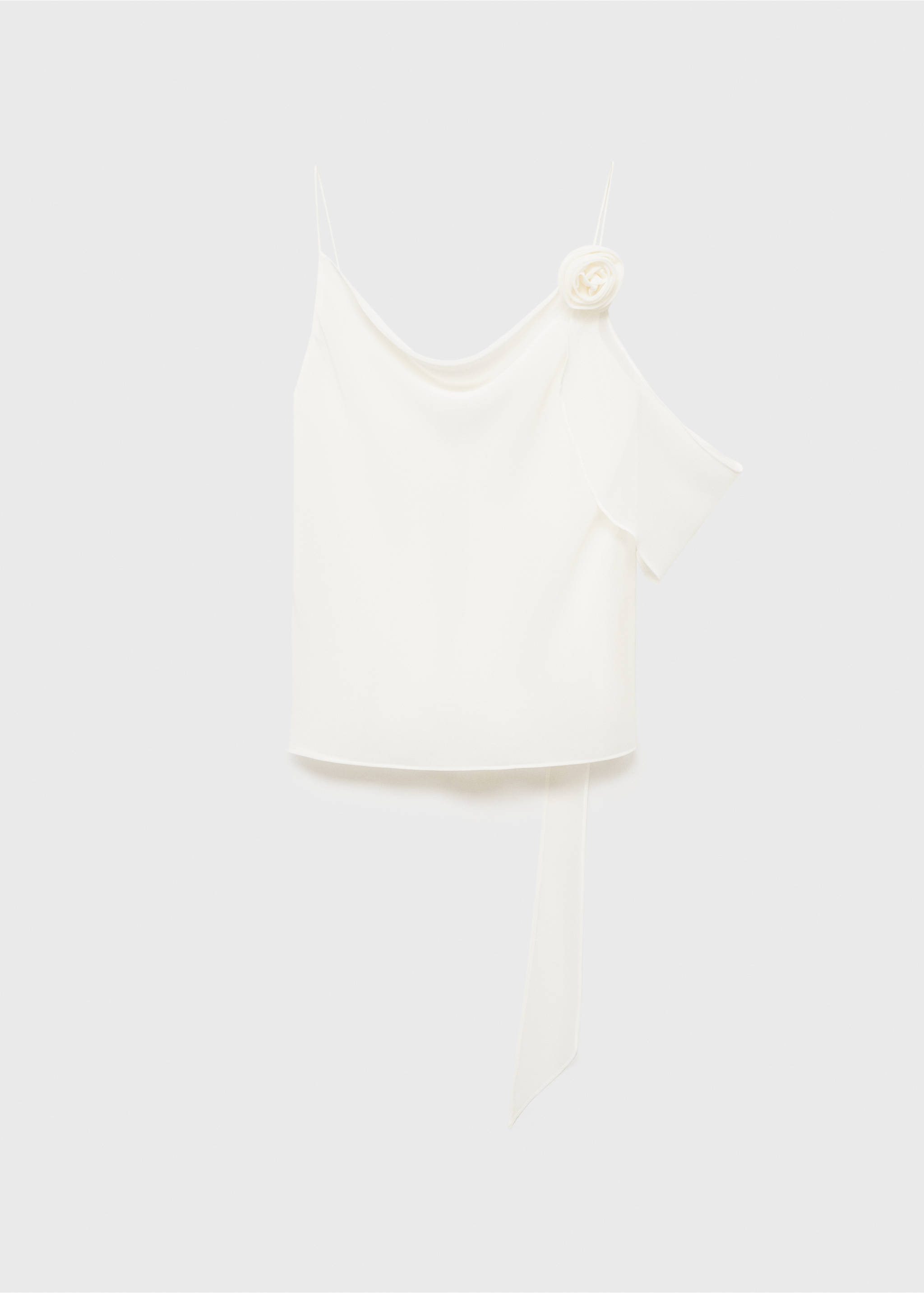 Top drapejat detall flor - Article sense model, Blanc trencat. Ref: 87079066-00.