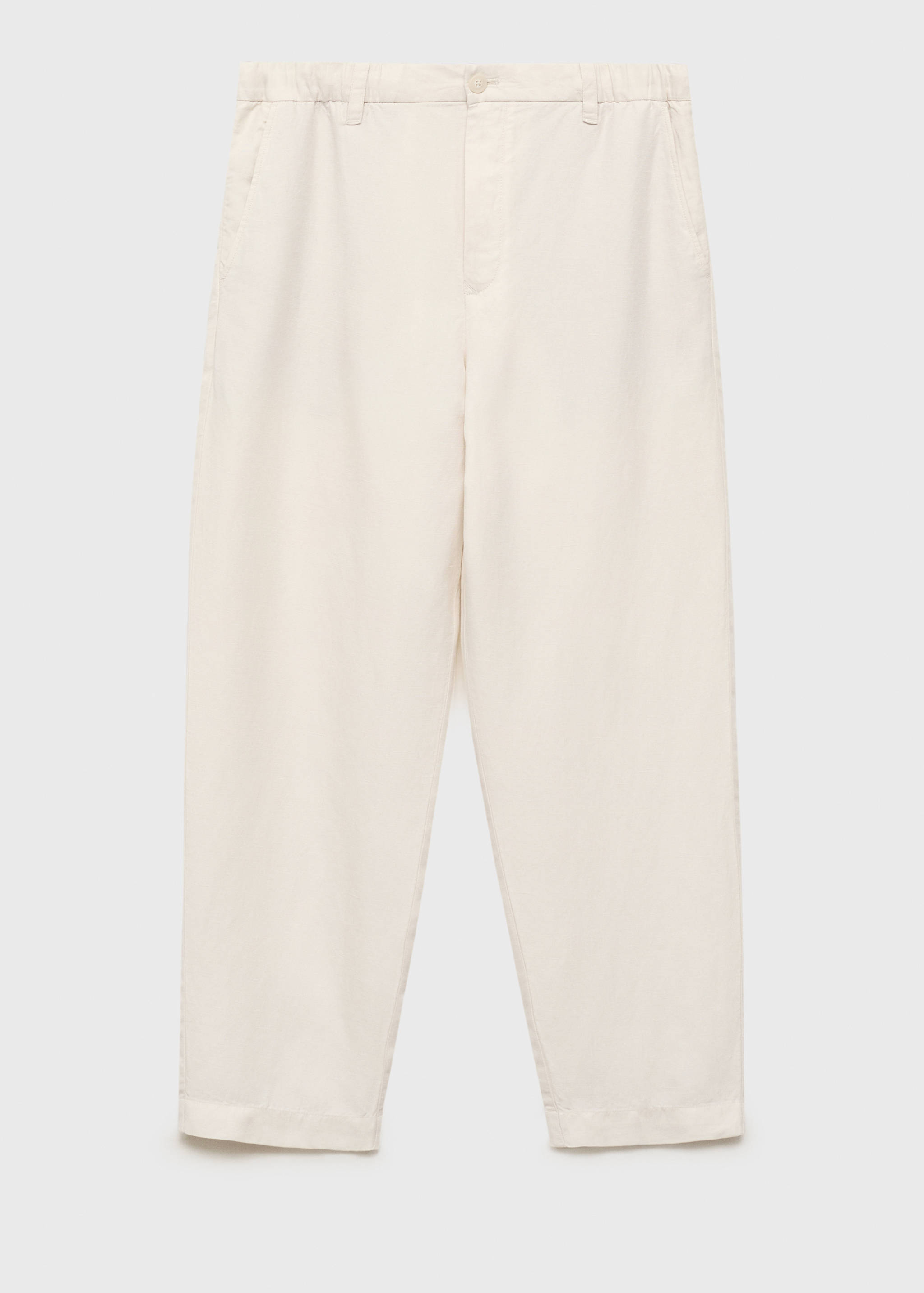 Pantalons barreja lli cintura elàstica - Article sense model