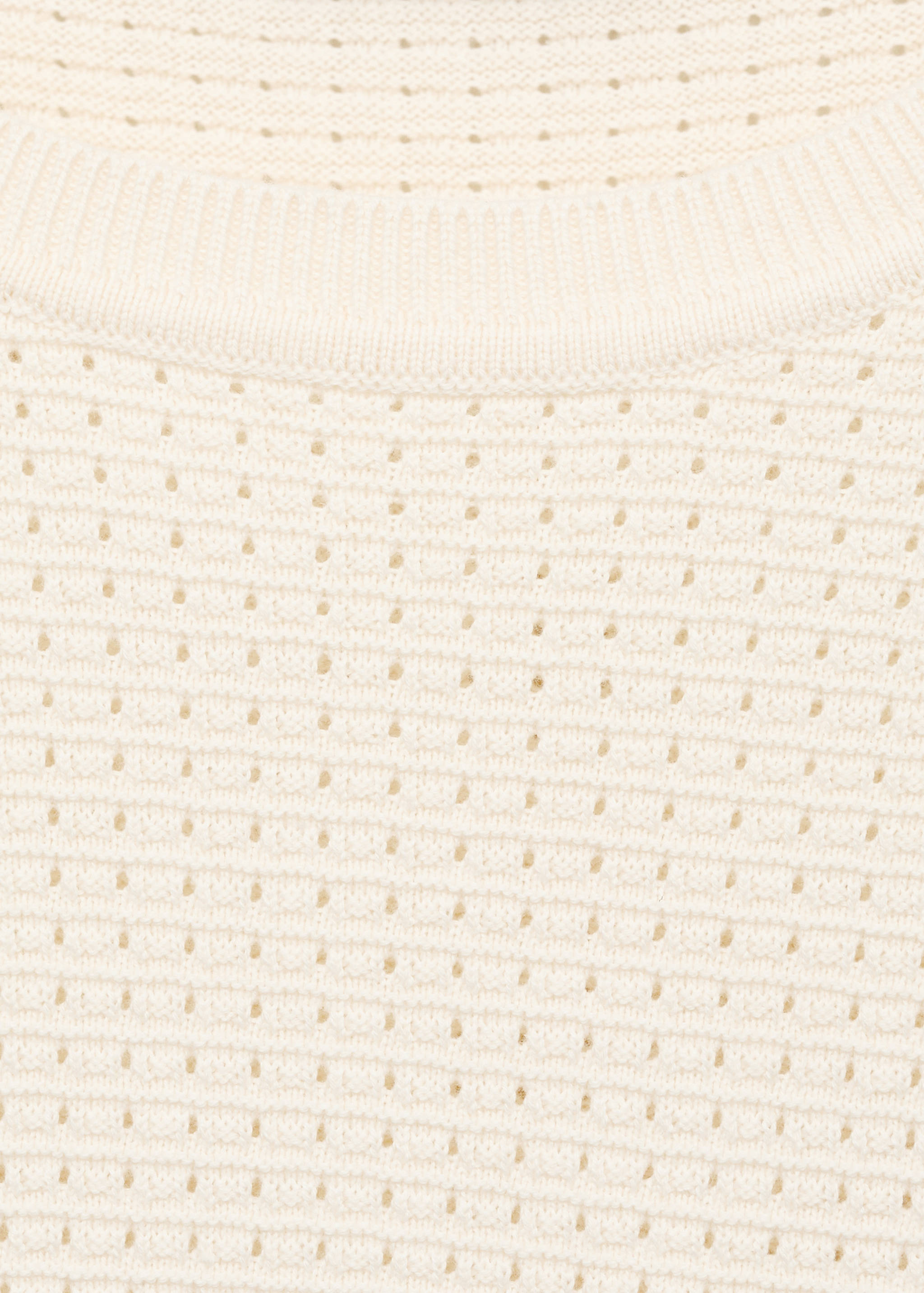 Openwork knitted cotton t-shirt - Details of the article 8